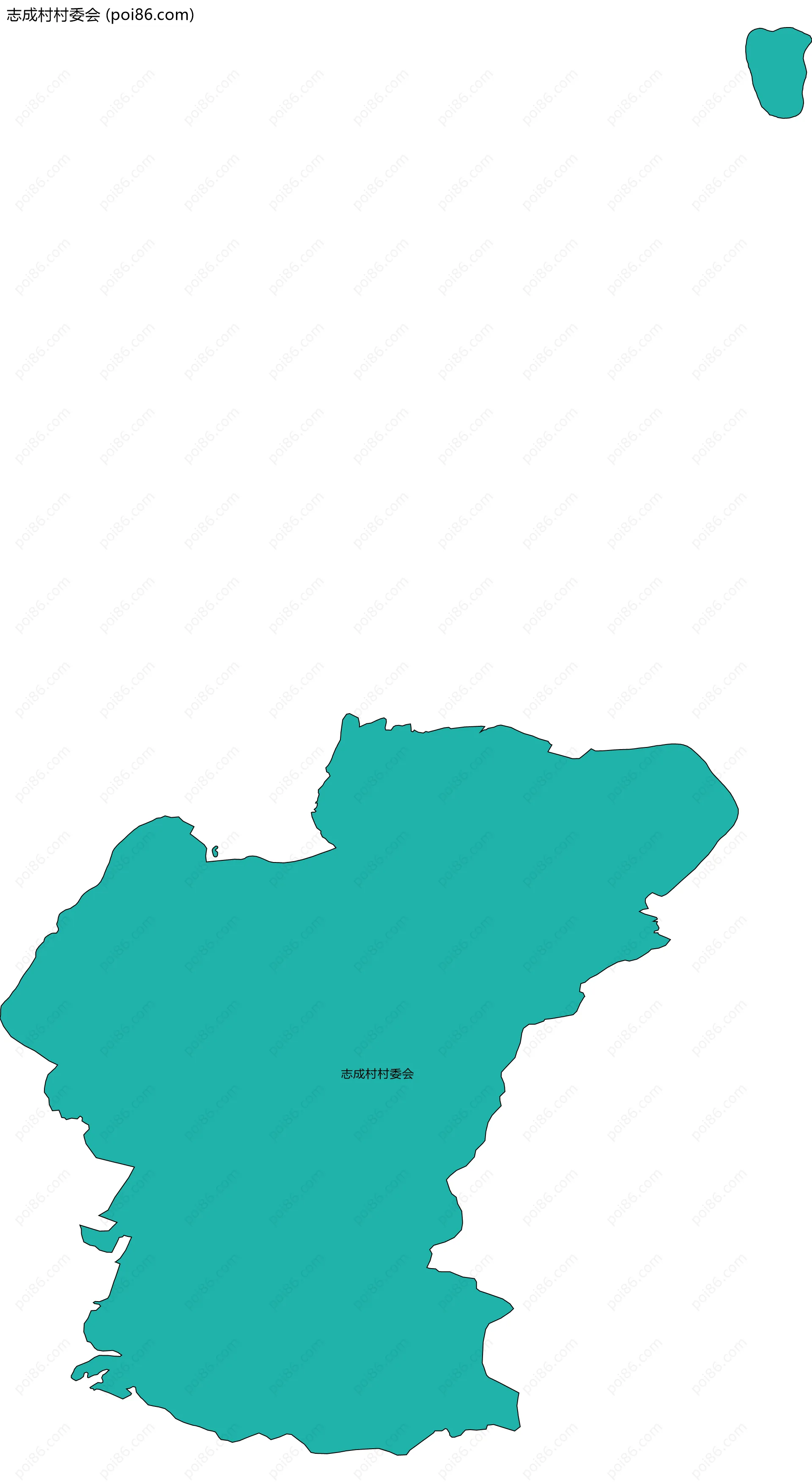 志成村村委会边界地图