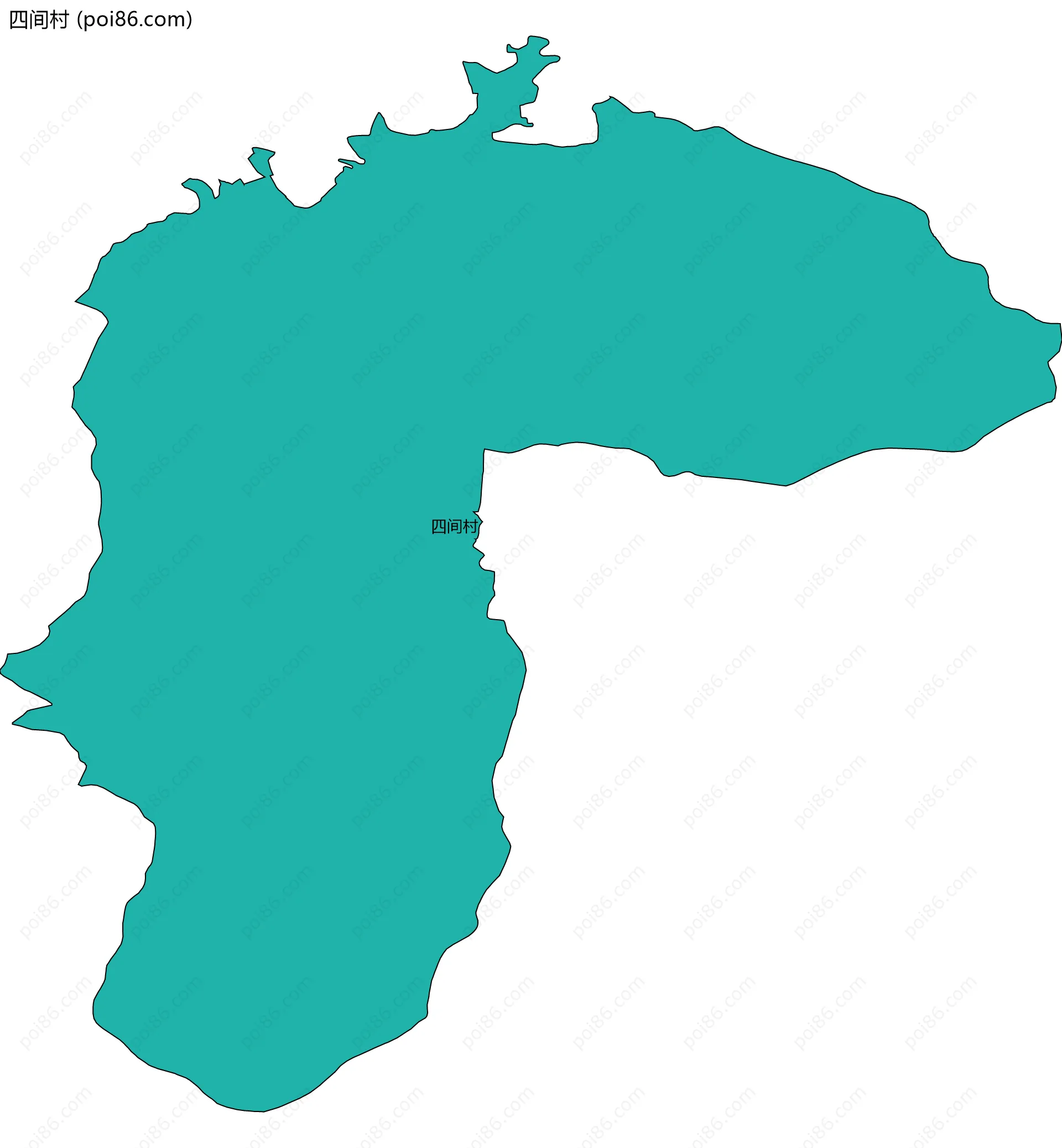 四间村边界地图