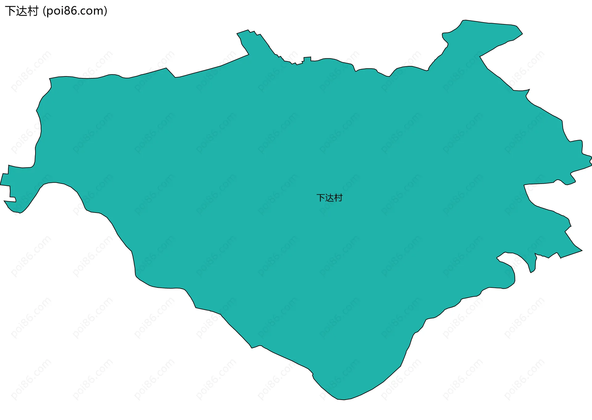 下达村边界地图