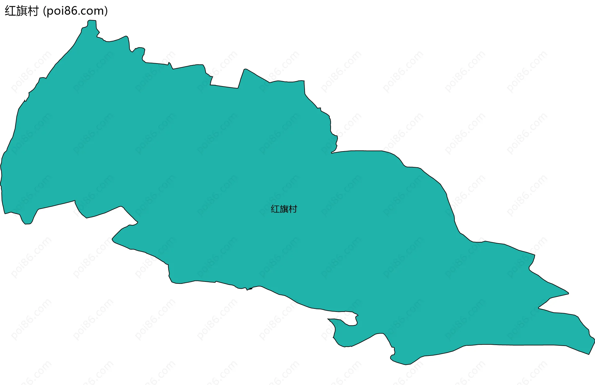 红旗村边界地图