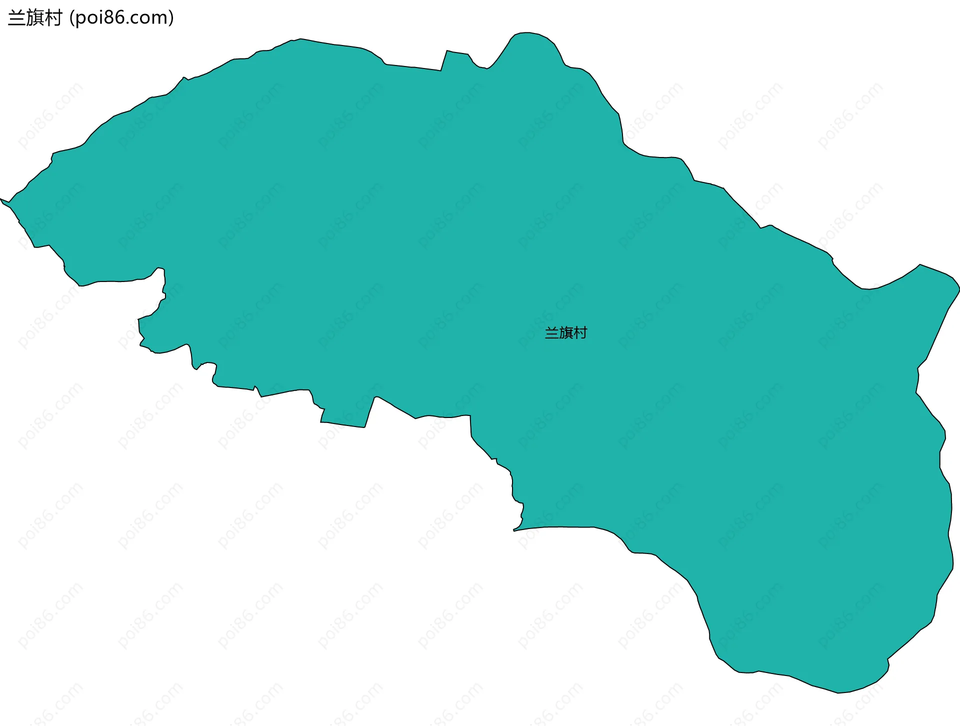 兰旗村边界地图