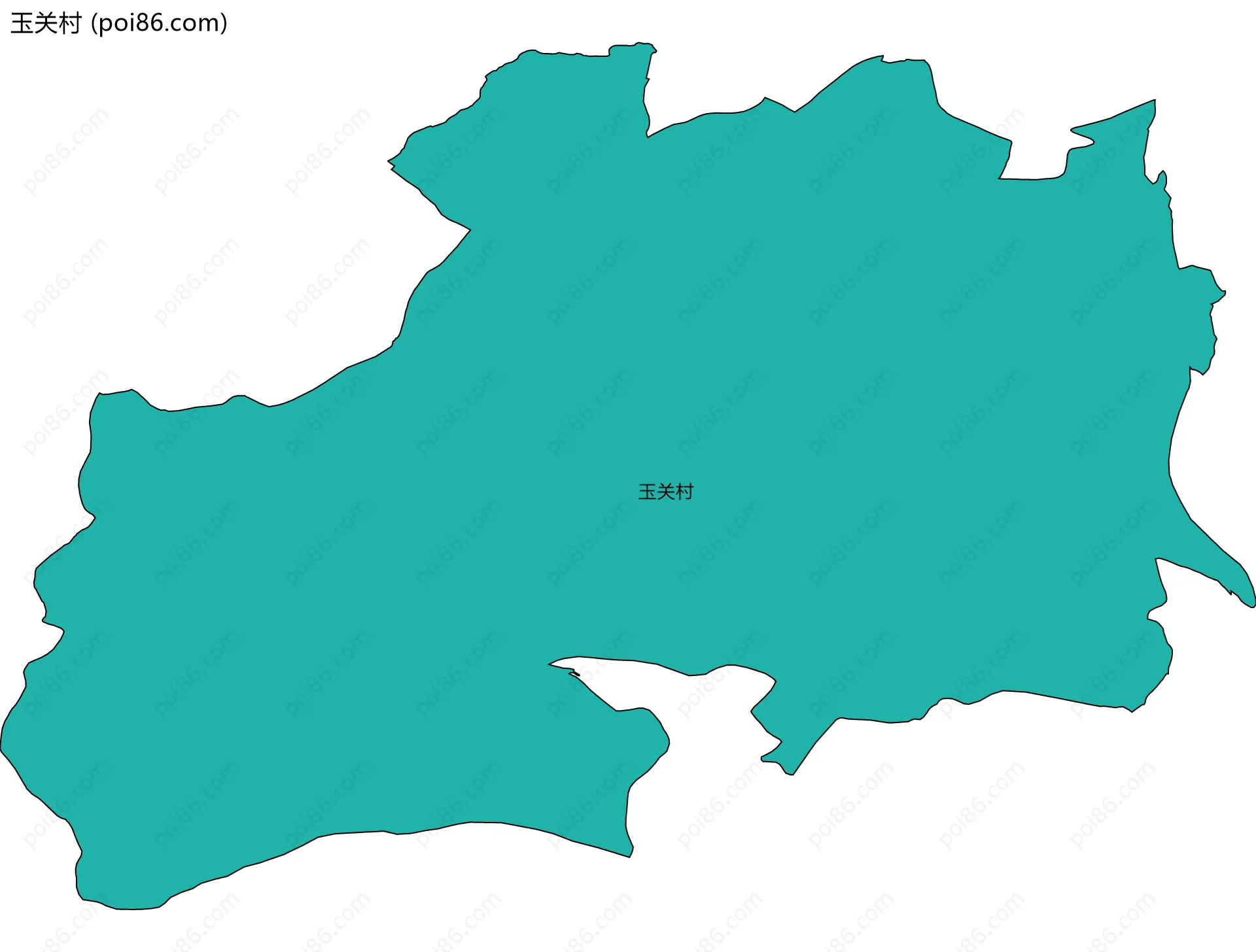 玉关村边界地图