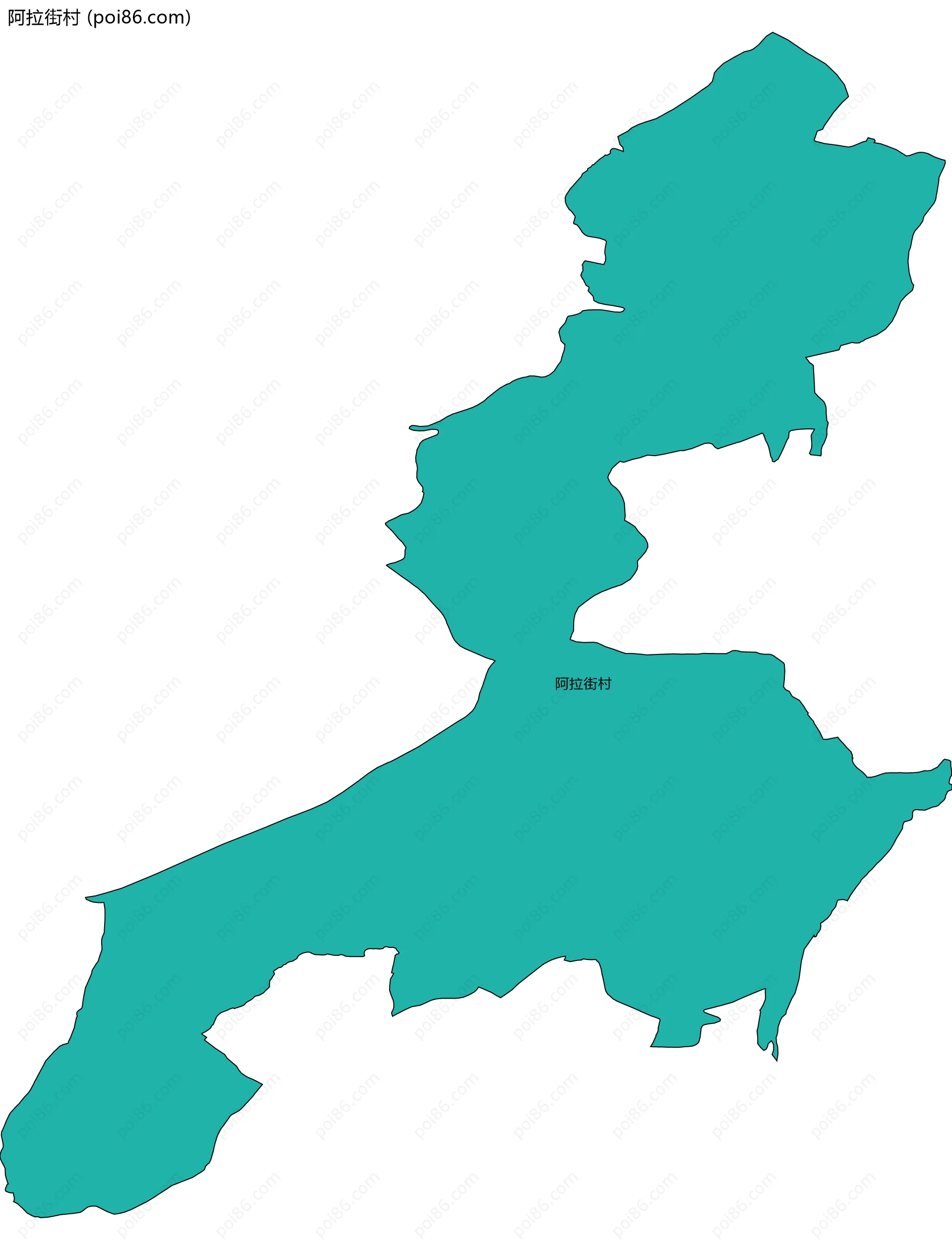 阿拉街村边界地图