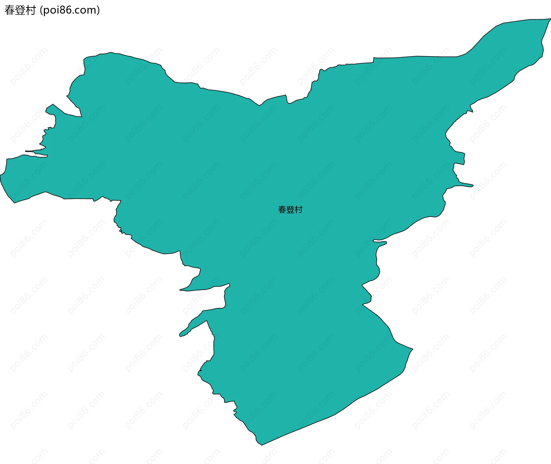 春登村边界地图