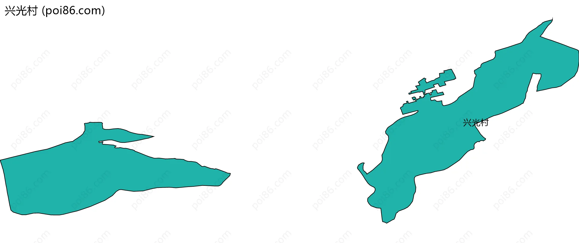 兴光村边界地图