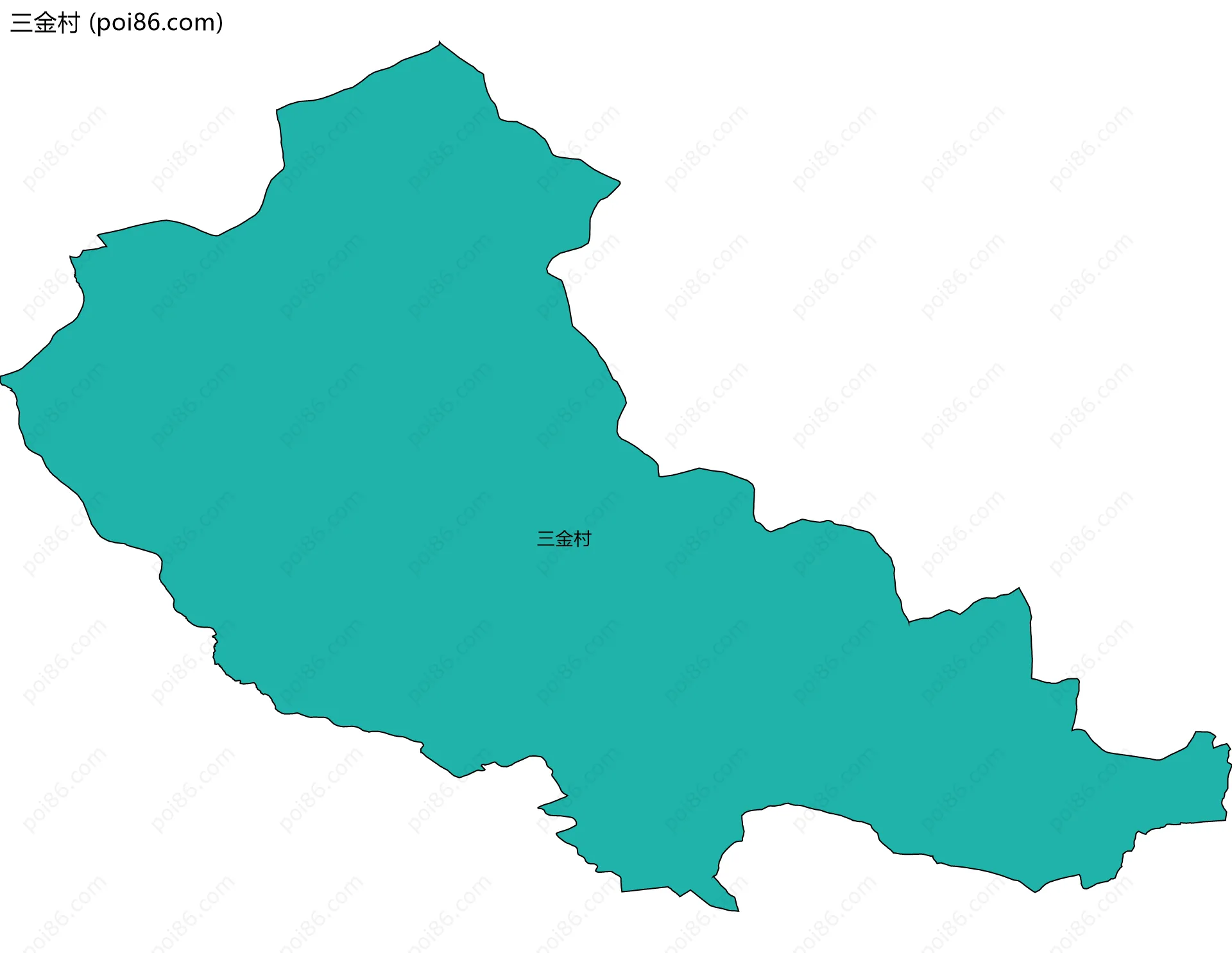 三金村边界地图