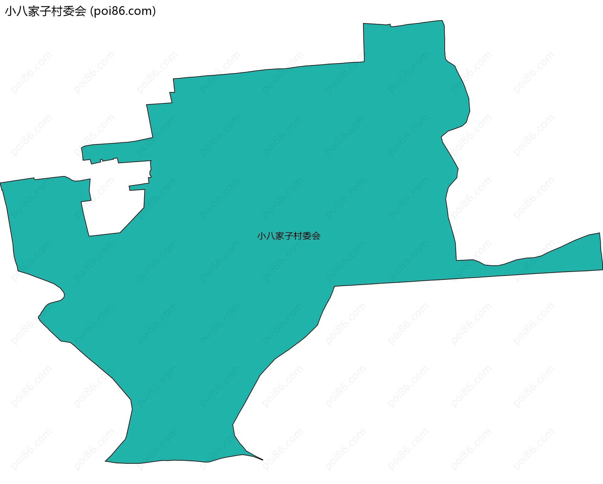 小八家子村委会边界地图