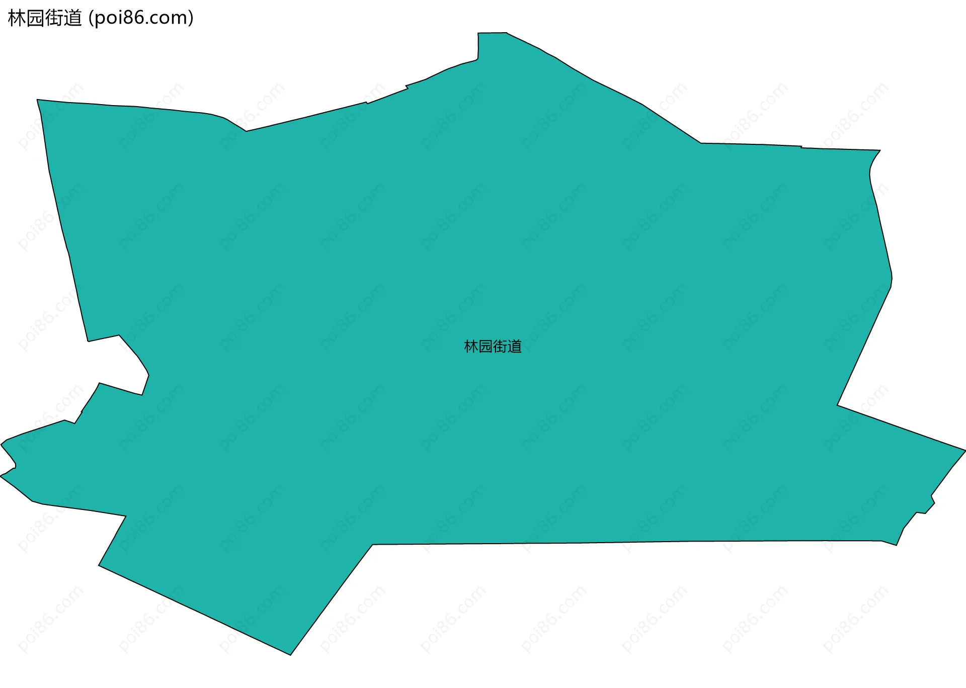 林园街道边界地图