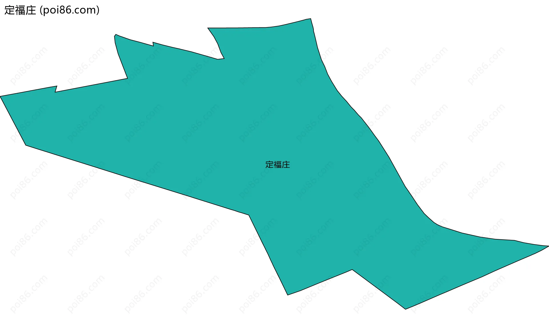 定福庄边界地图
