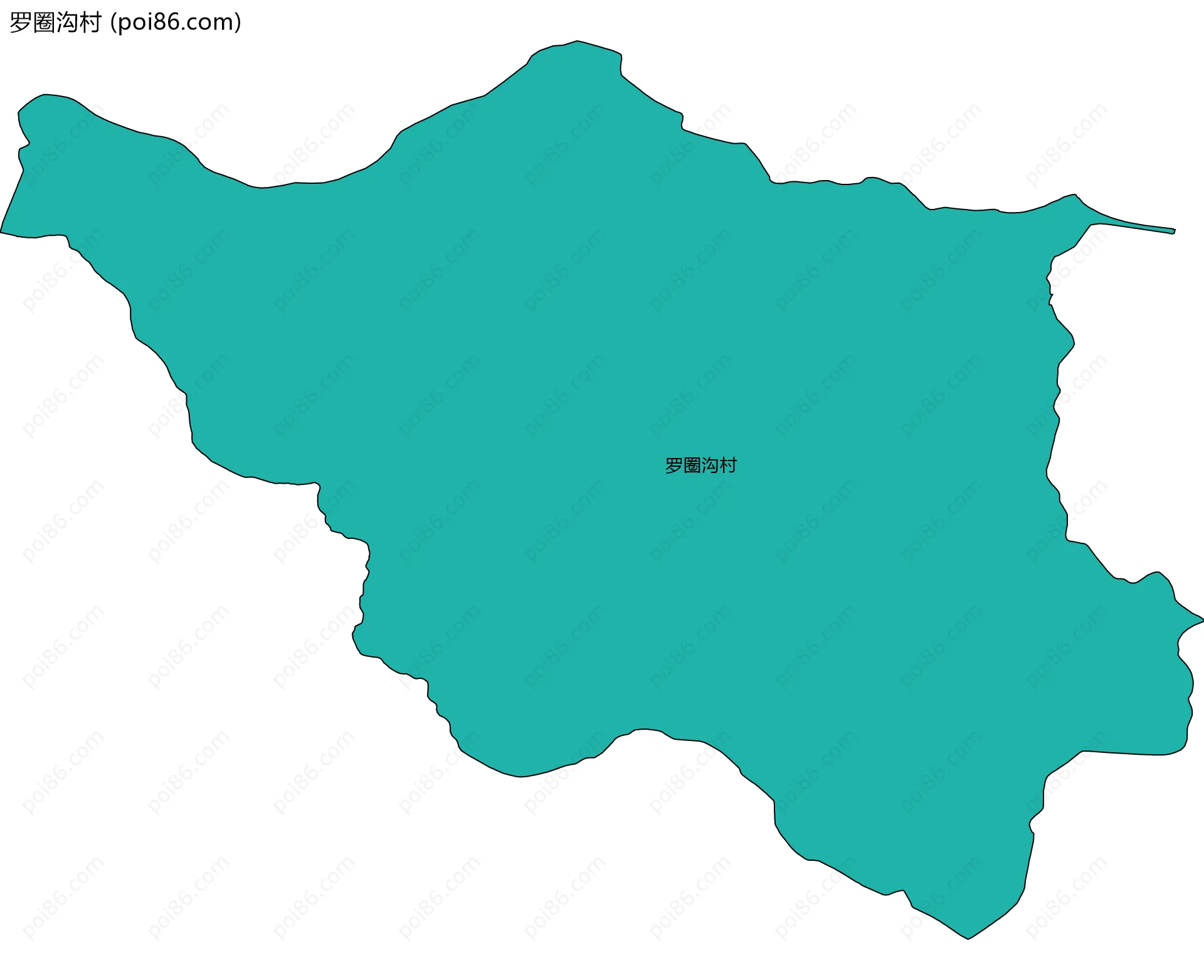 罗圈沟村边界地图