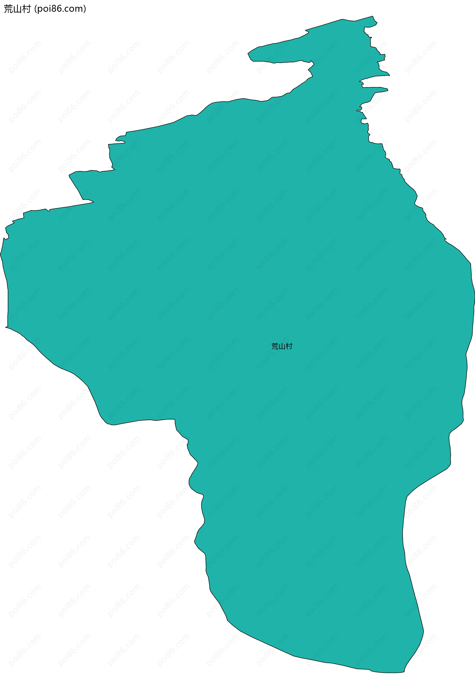 荒山村边界地图