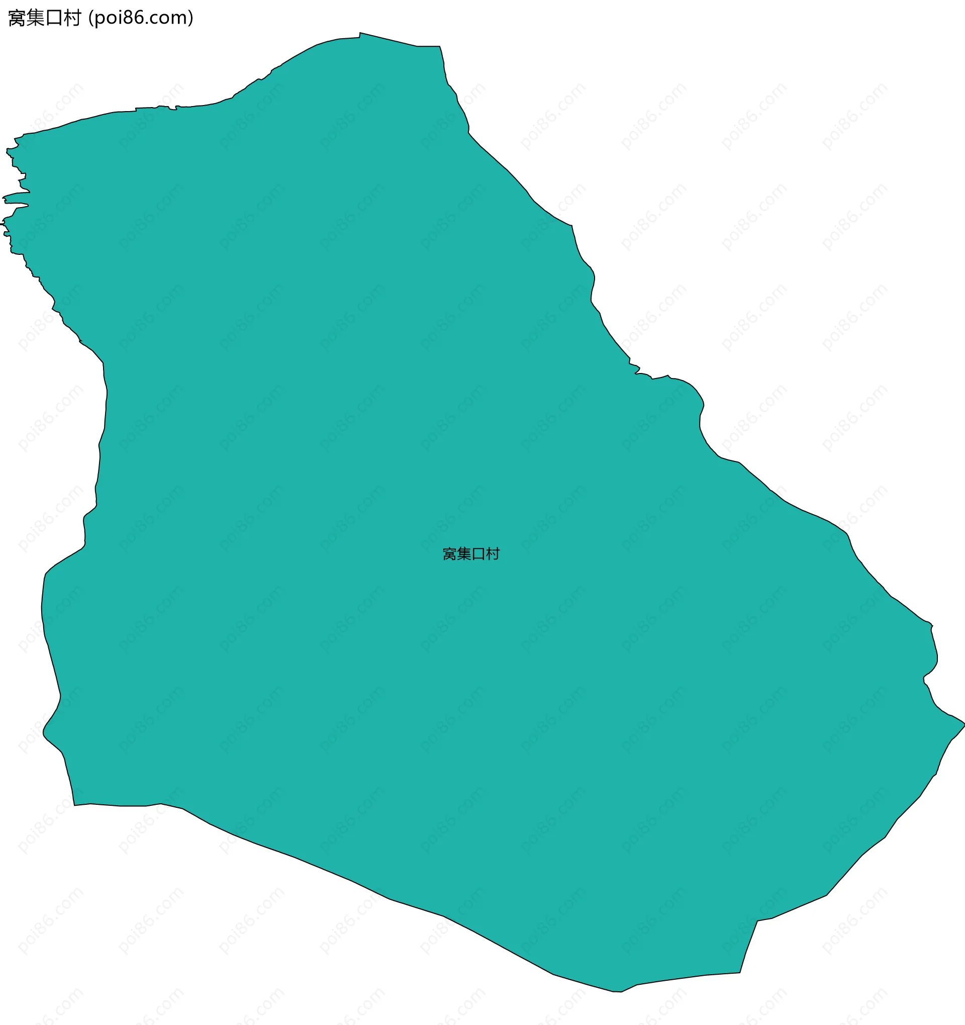 窝集口村边界地图
