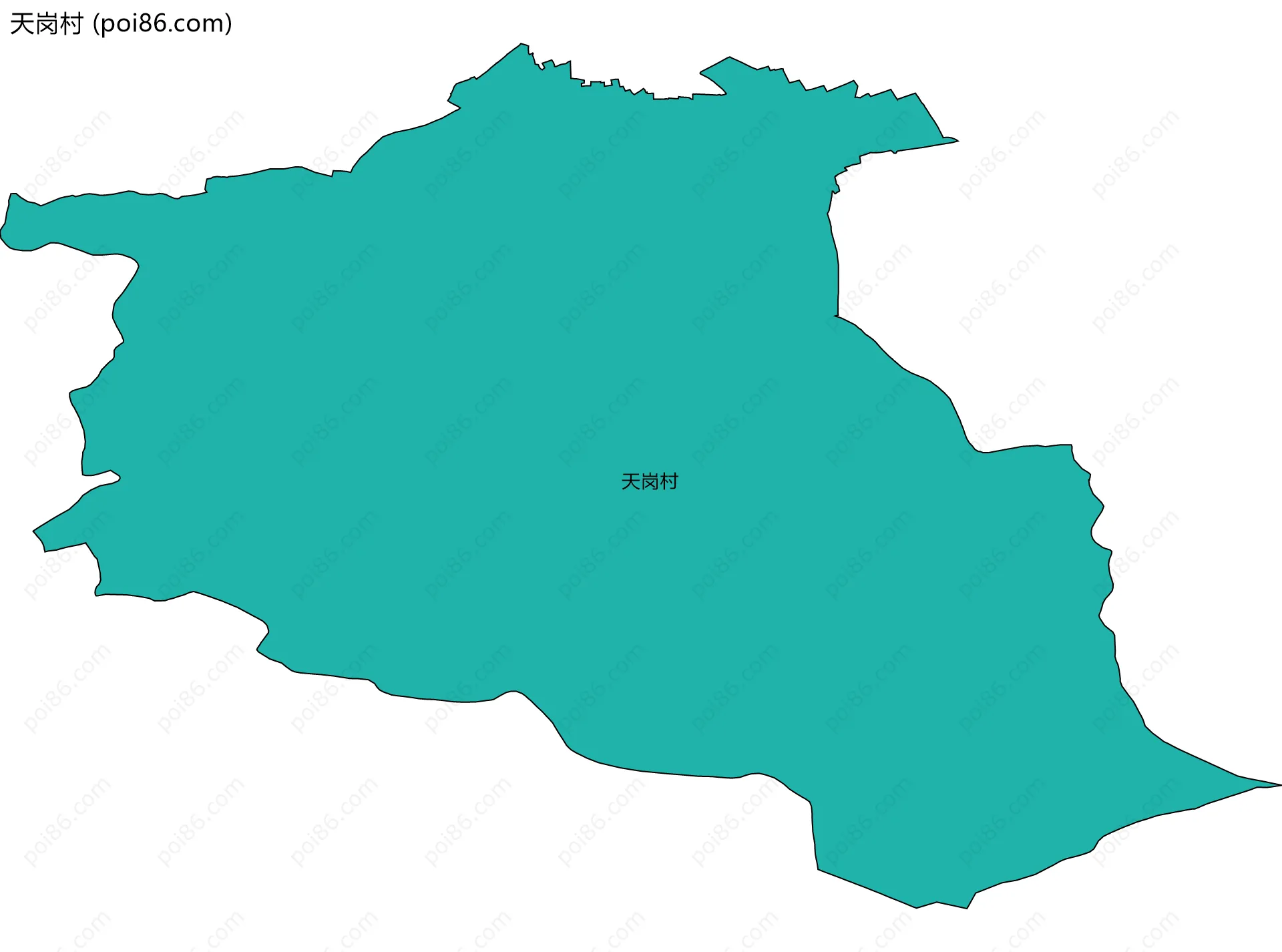 天岗村边界地图