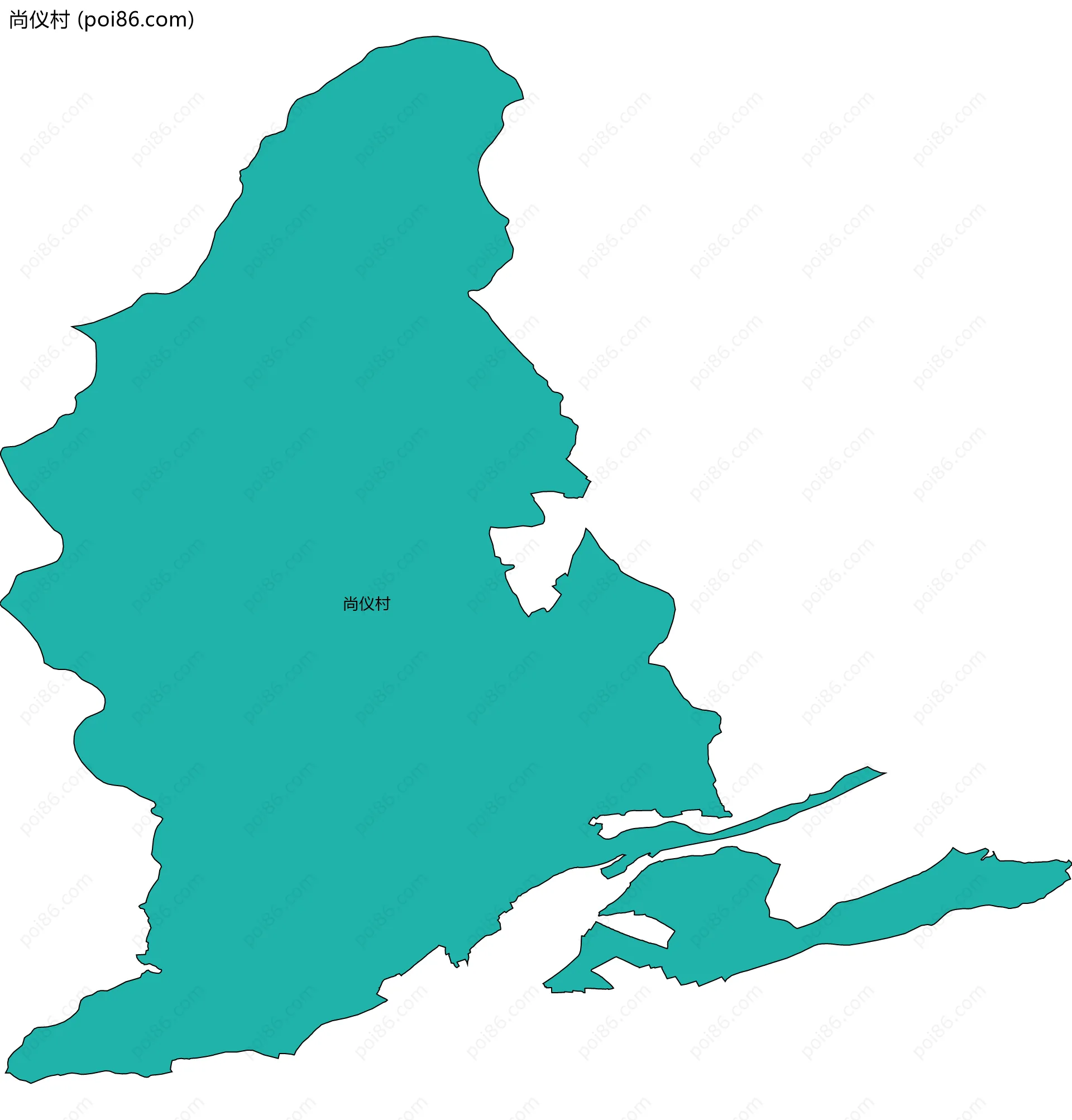尚仪村边界地图