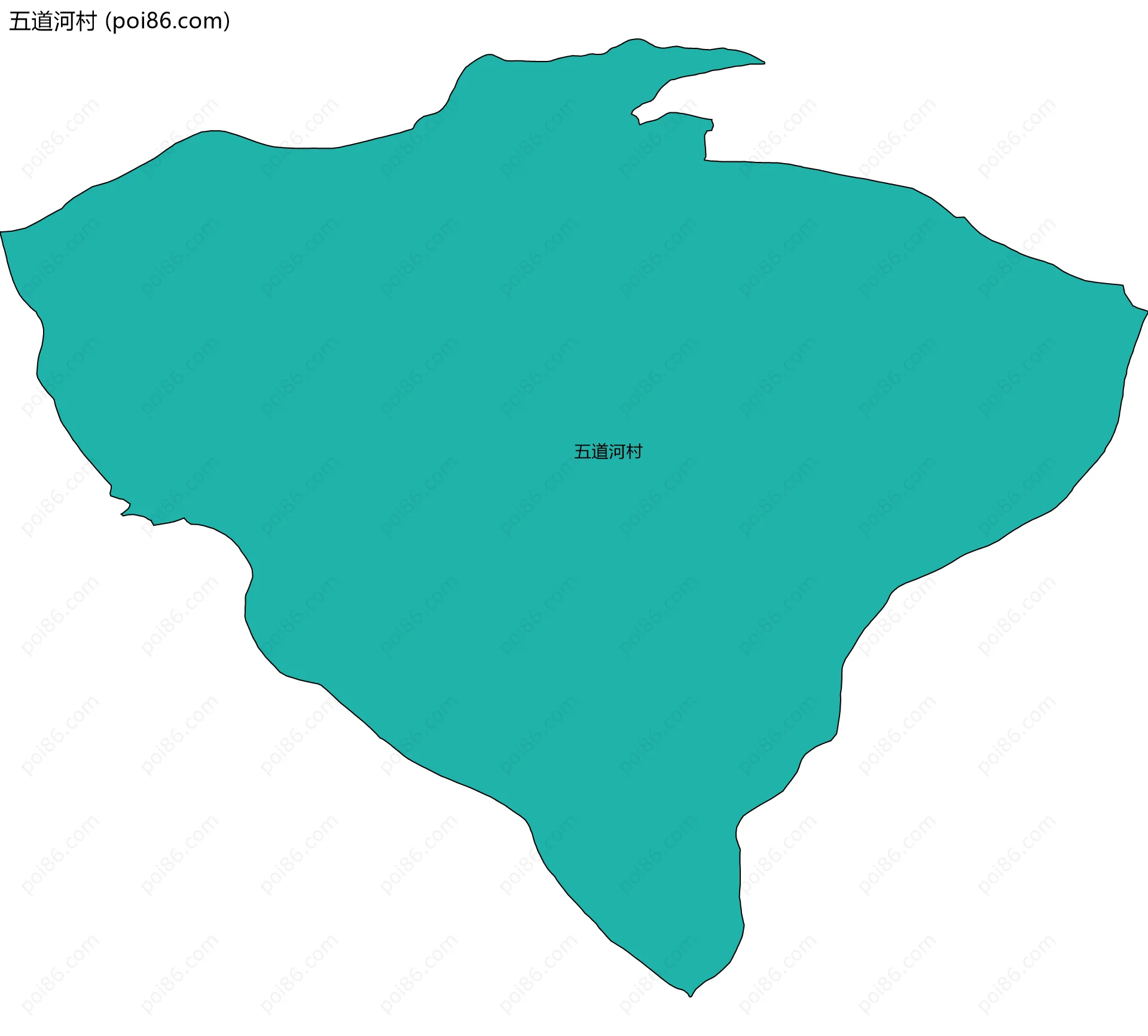 五道河村边界地图