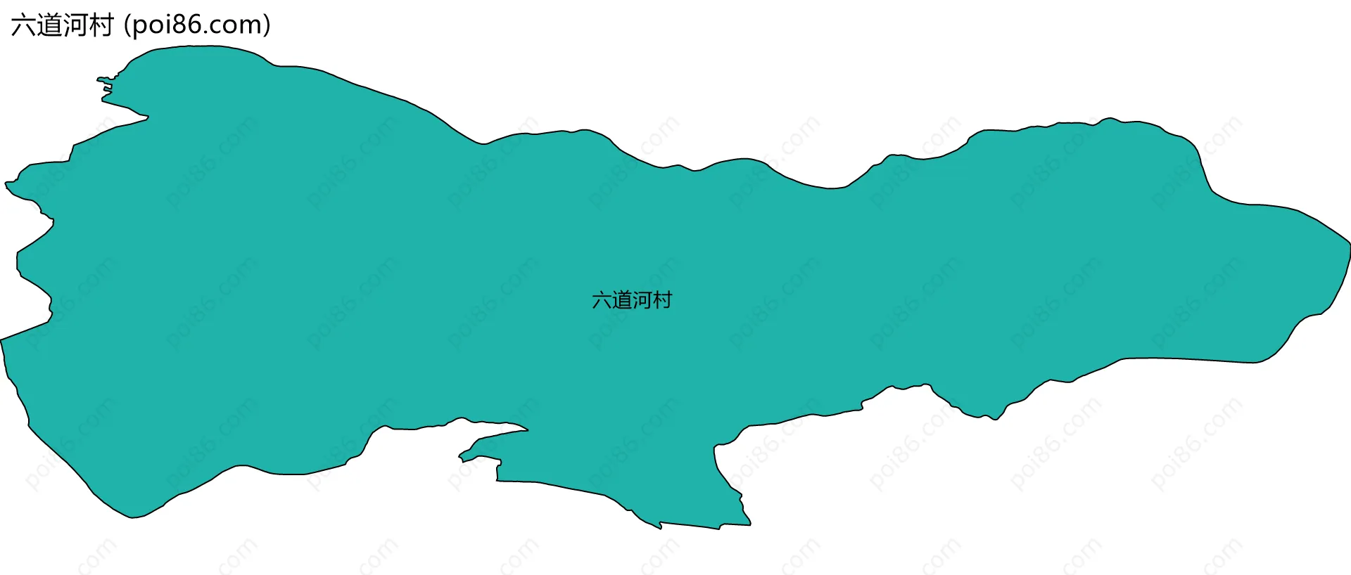 六道河村边界地图