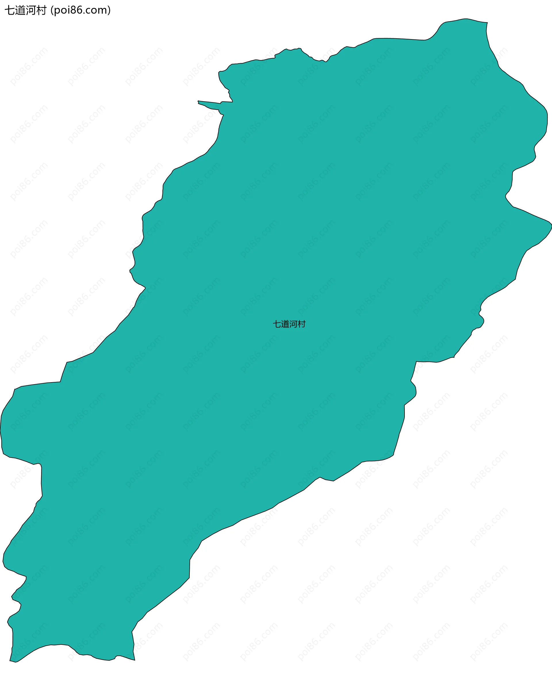 七道河村边界地图