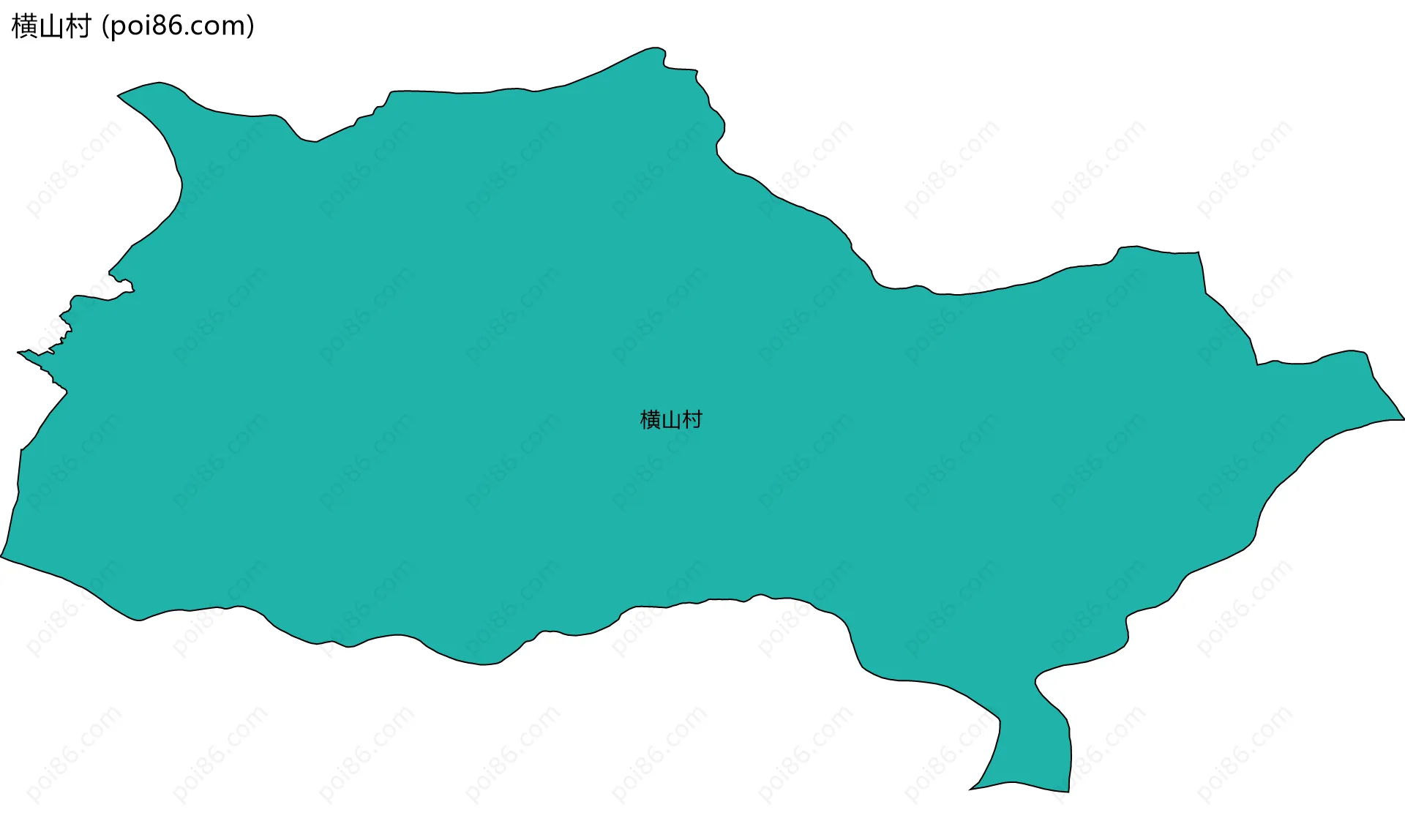 横山村边界地图