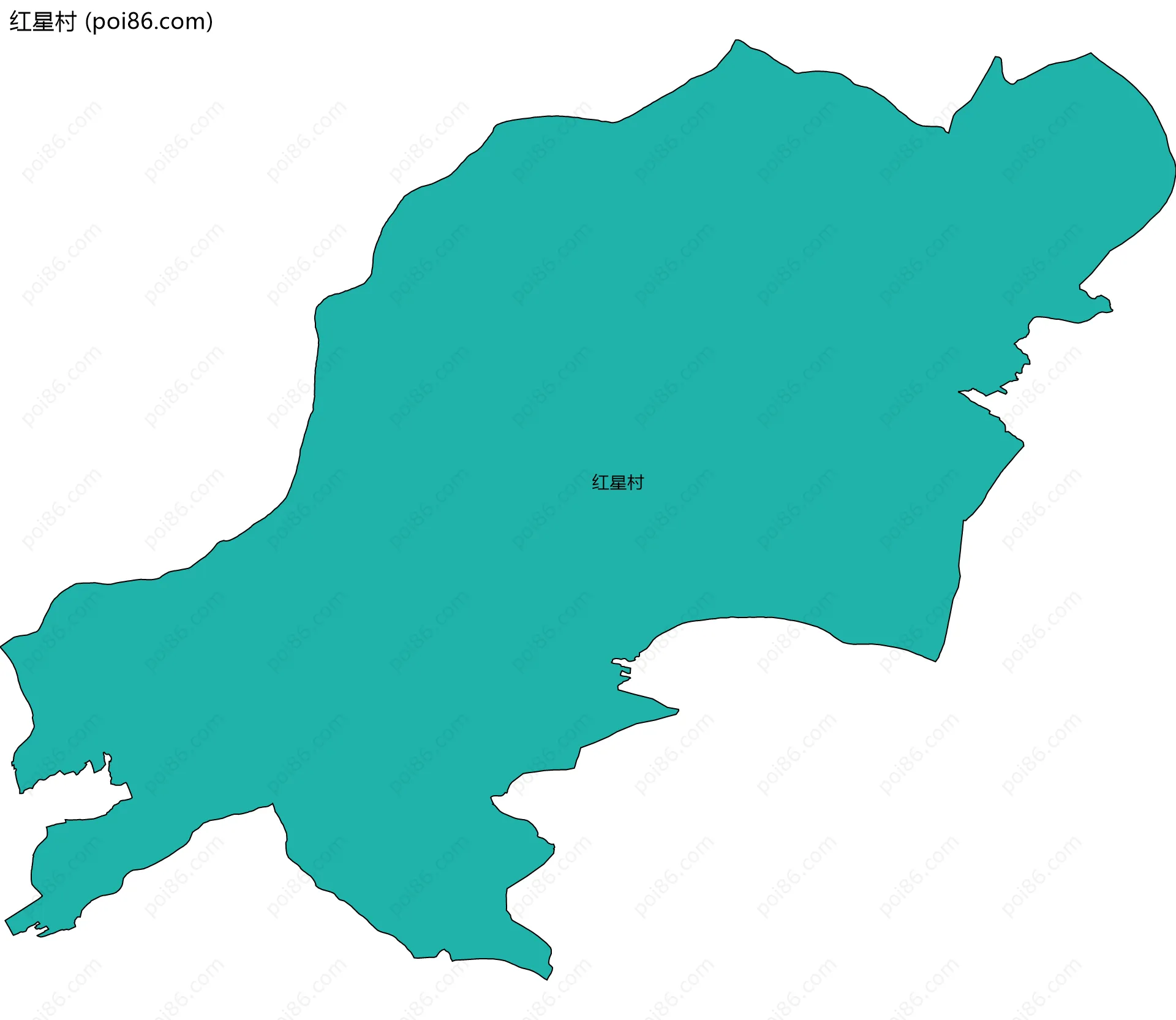 红星村边界地图