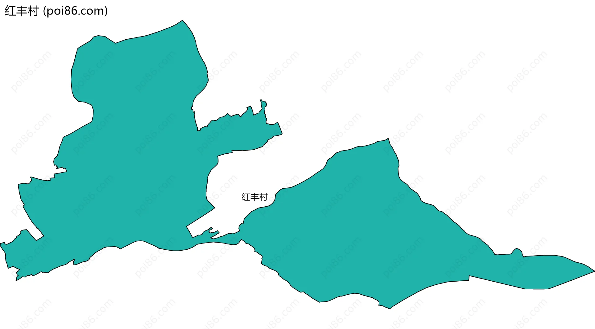 红丰村边界地图