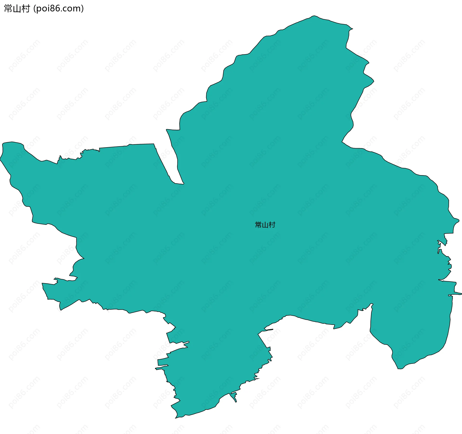 常山村边界地图
