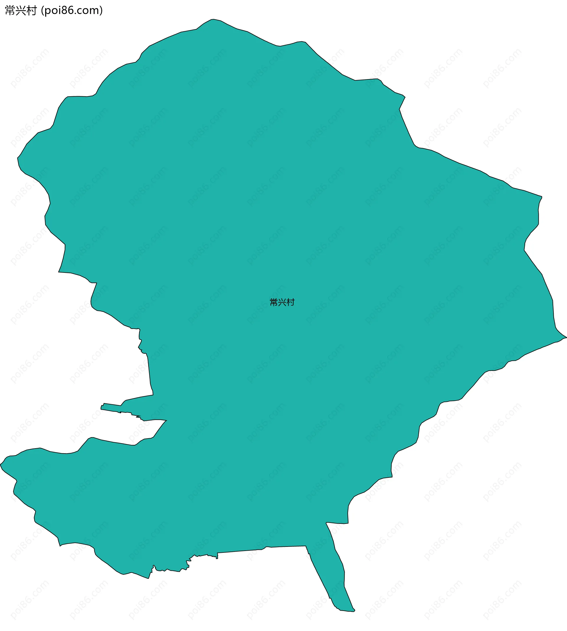 常兴村边界地图