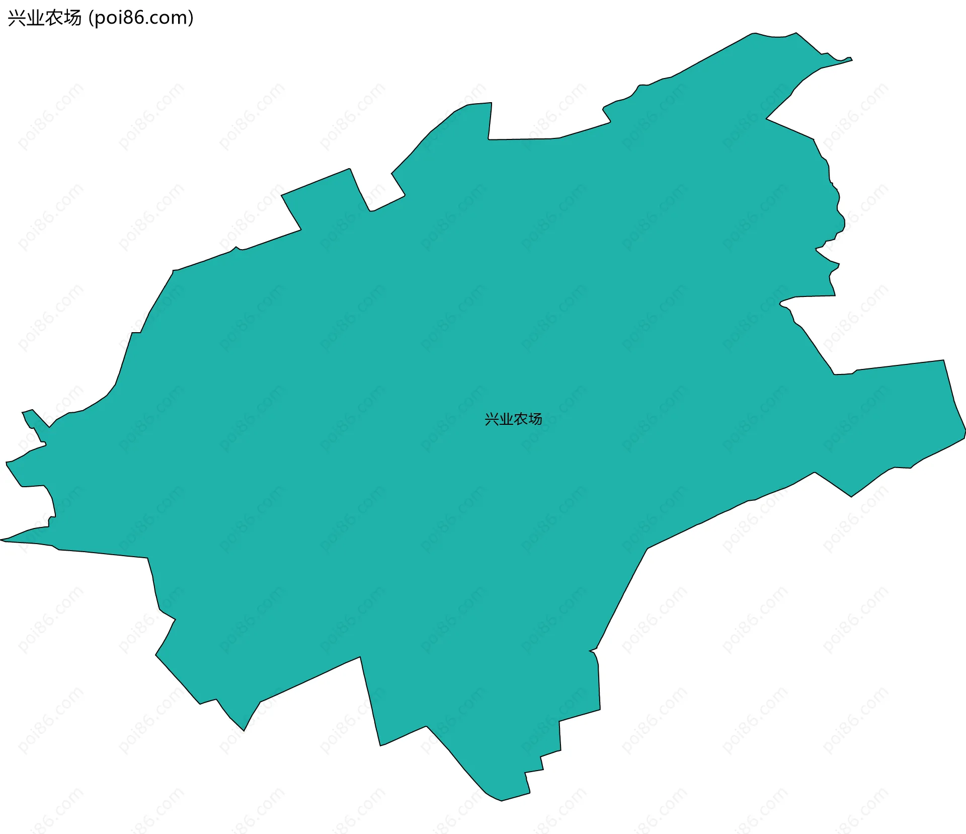 兴业农场边界地图
