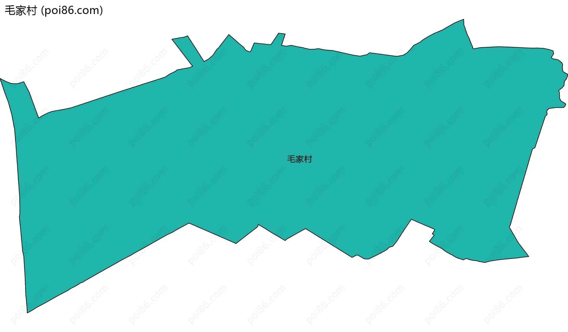 毛家村边界地图