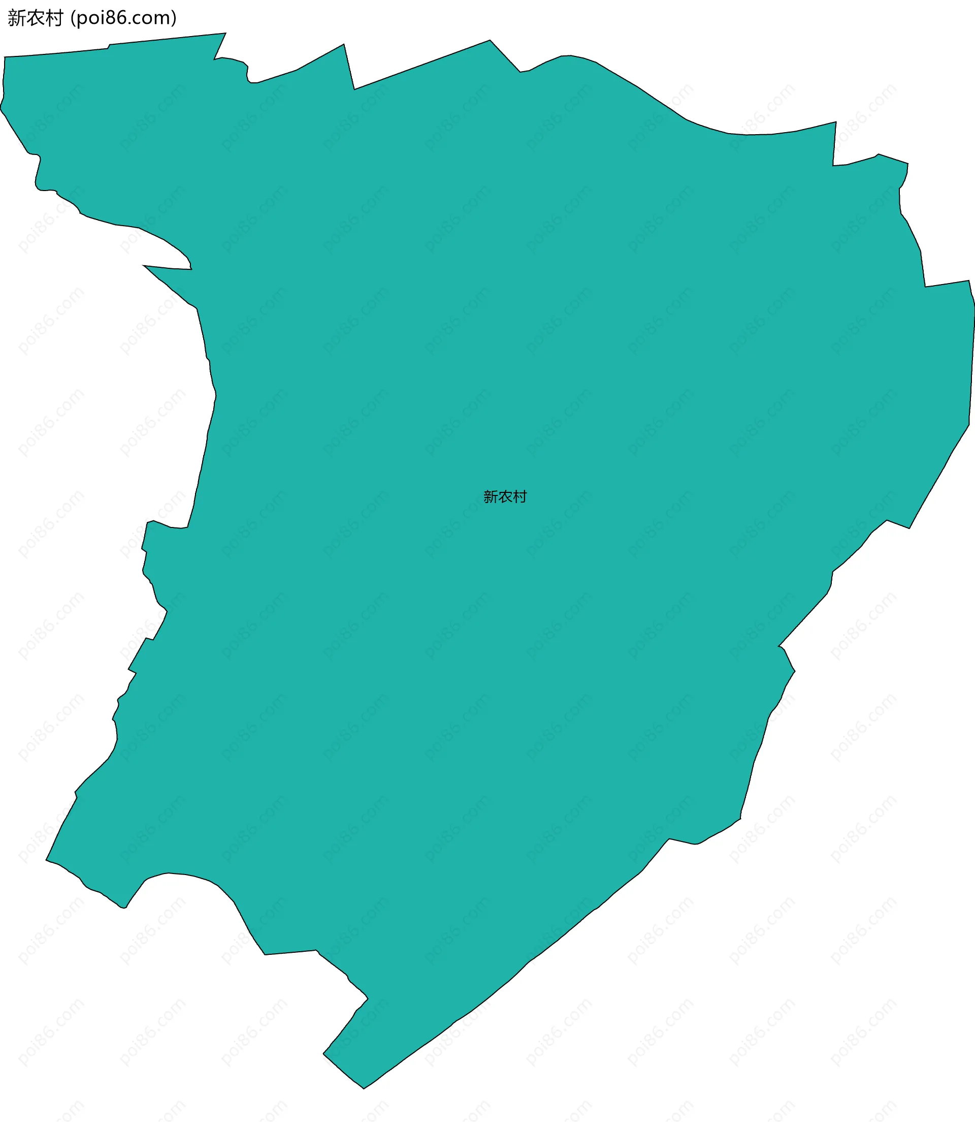 新农村边界地图