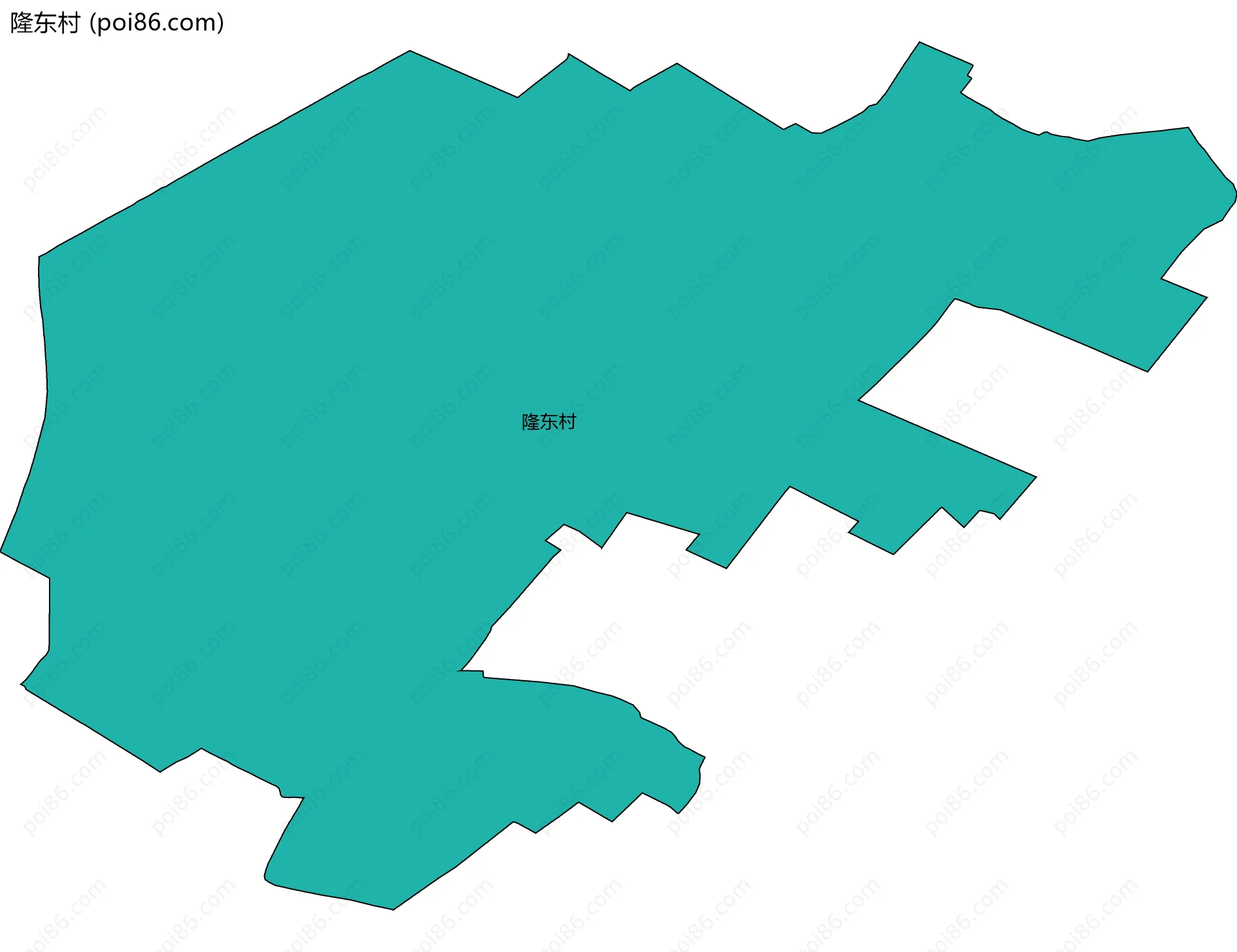 隆东村边界地图
