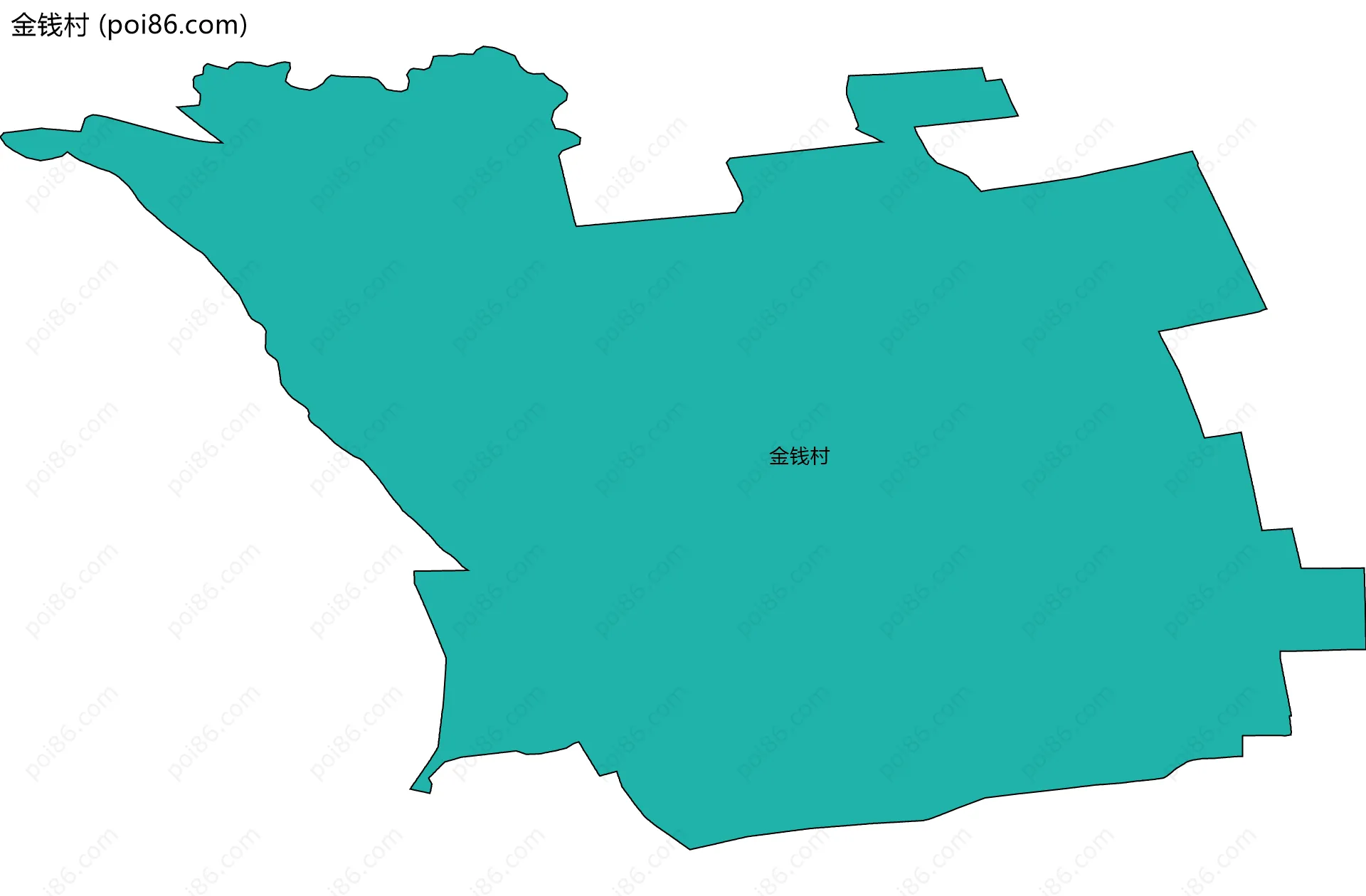 金钱村边界地图