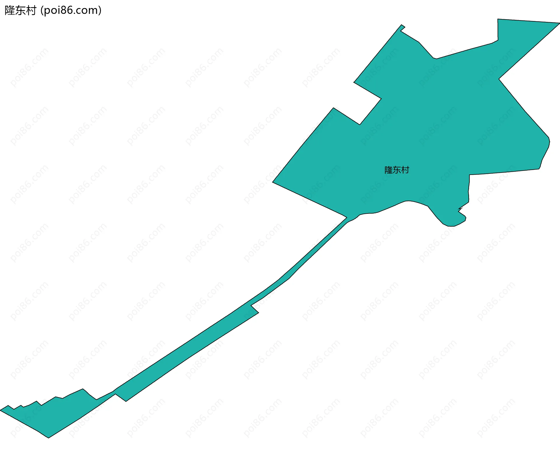 隆东村边界地图
