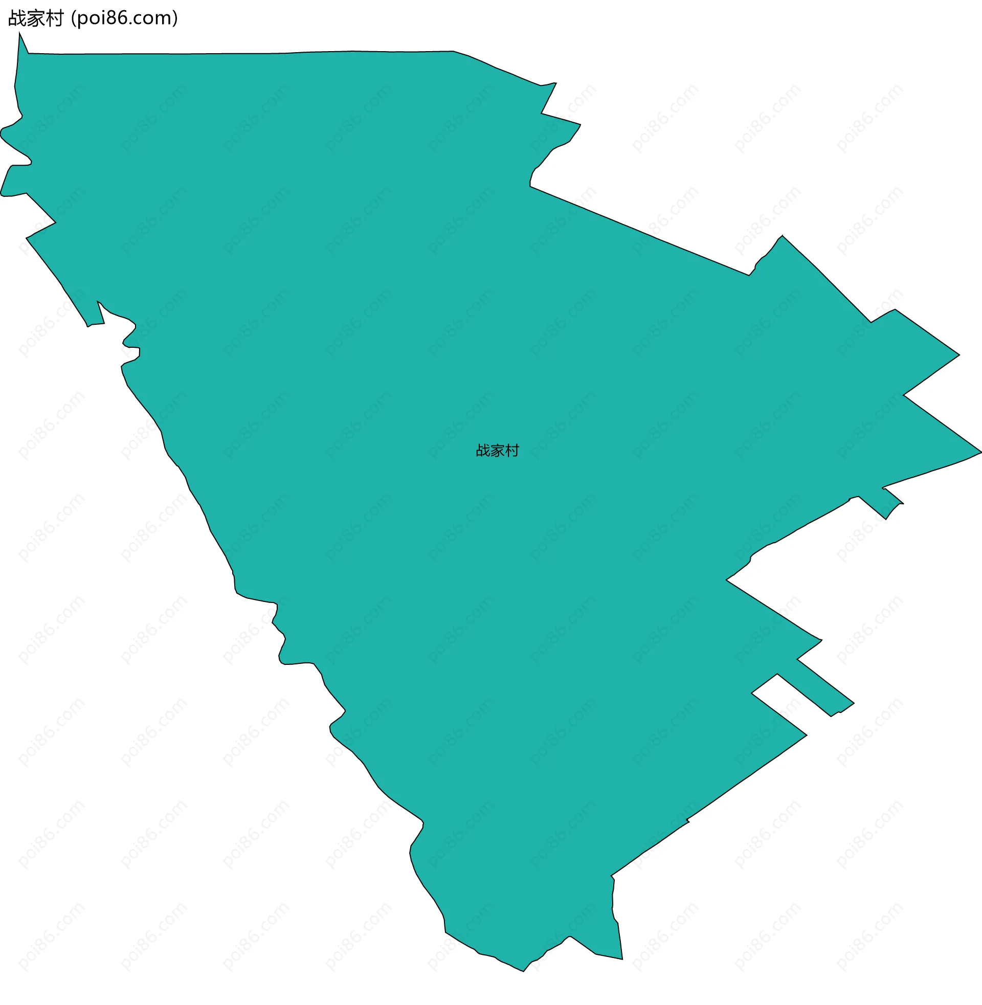 战家村边界地图