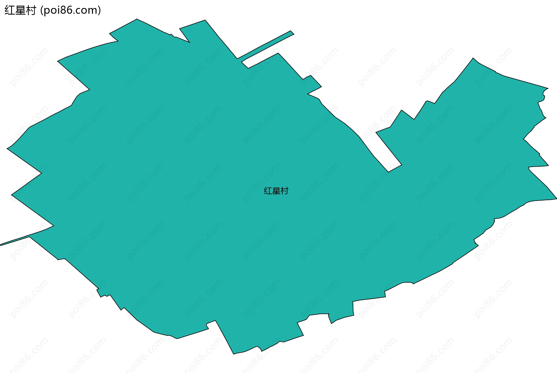 红星村边界地图