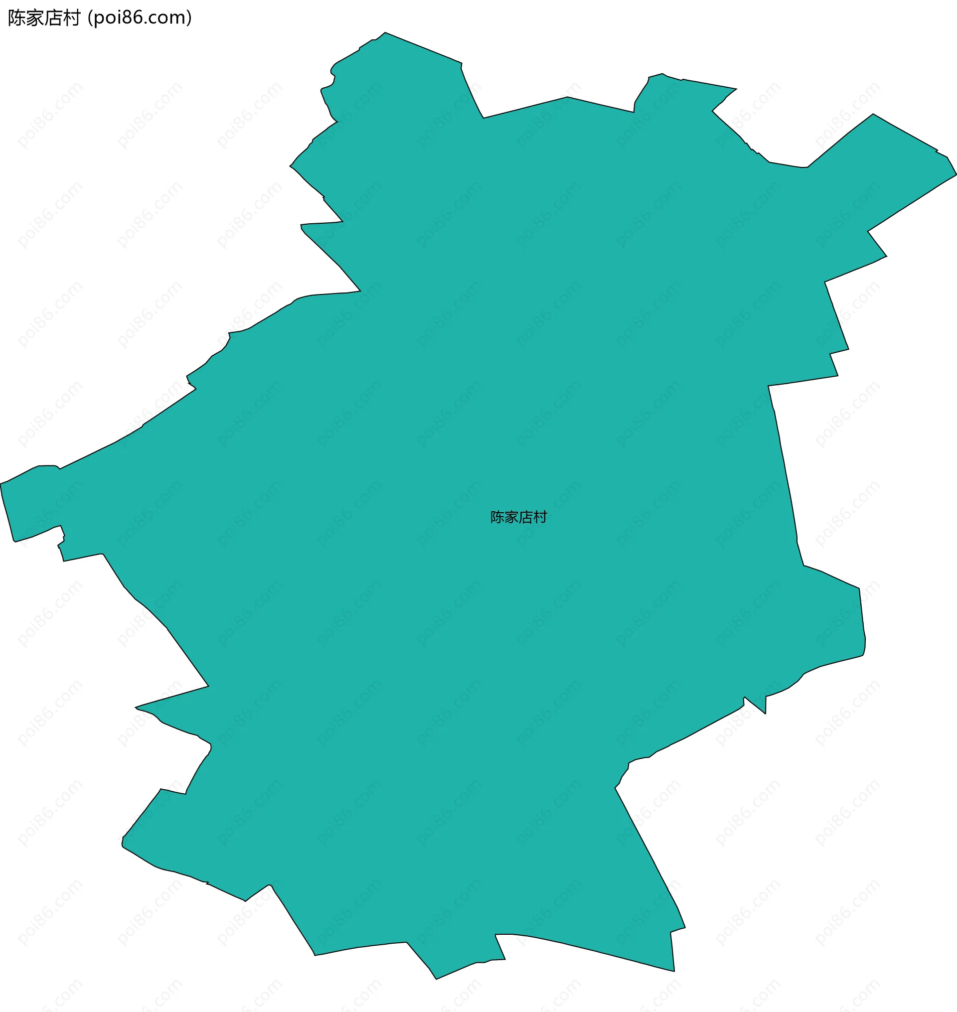 陈家店村边界地图
