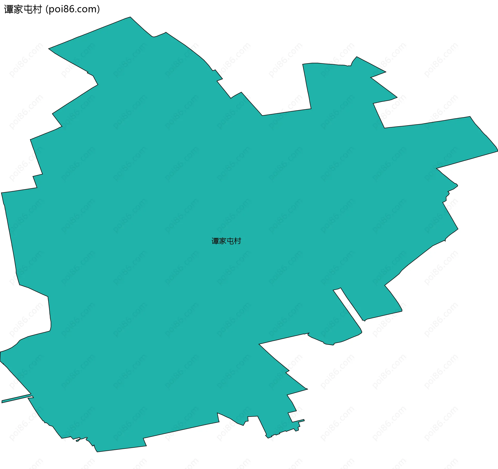 谭家屯村边界地图