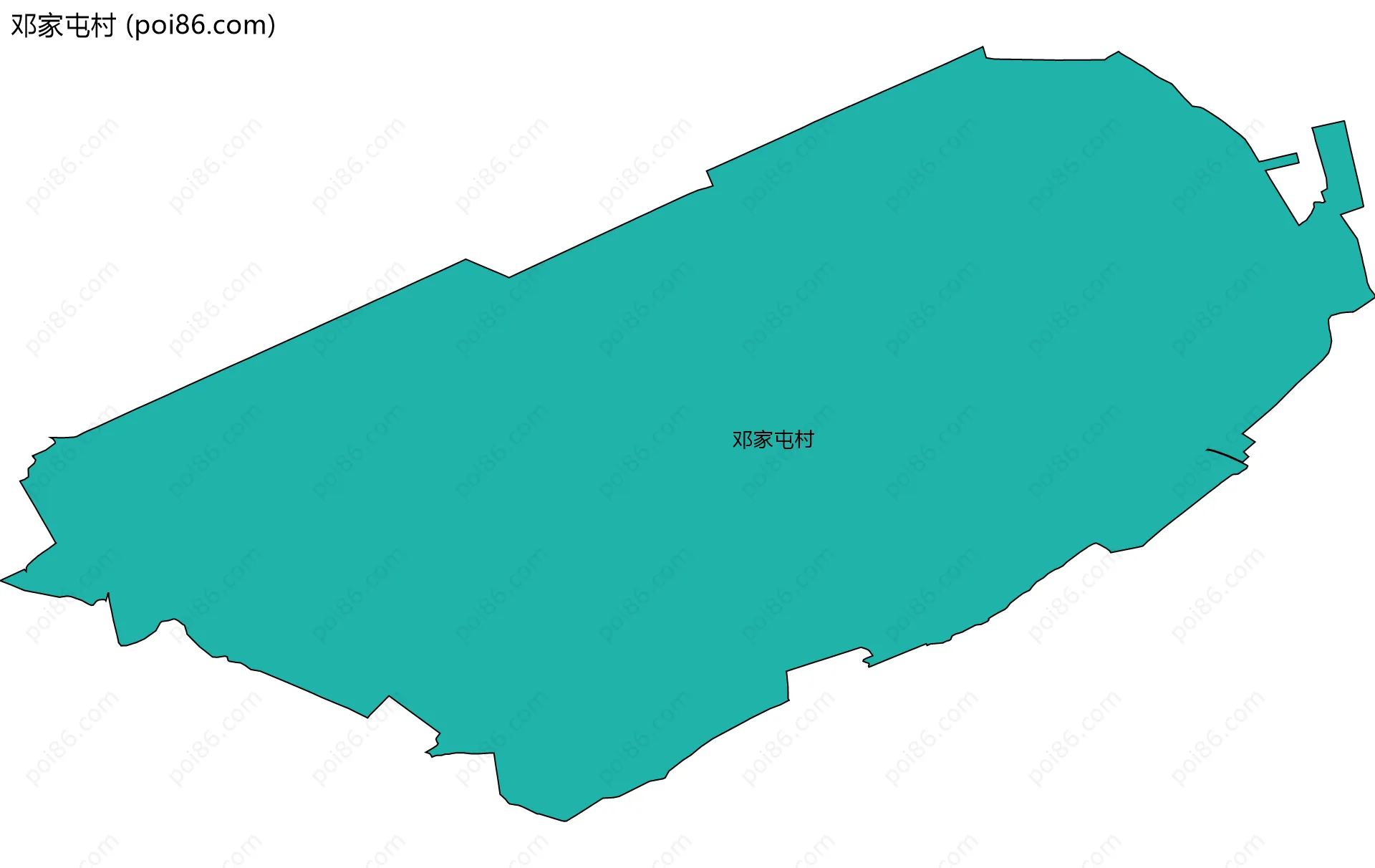 邓家屯村边界地图