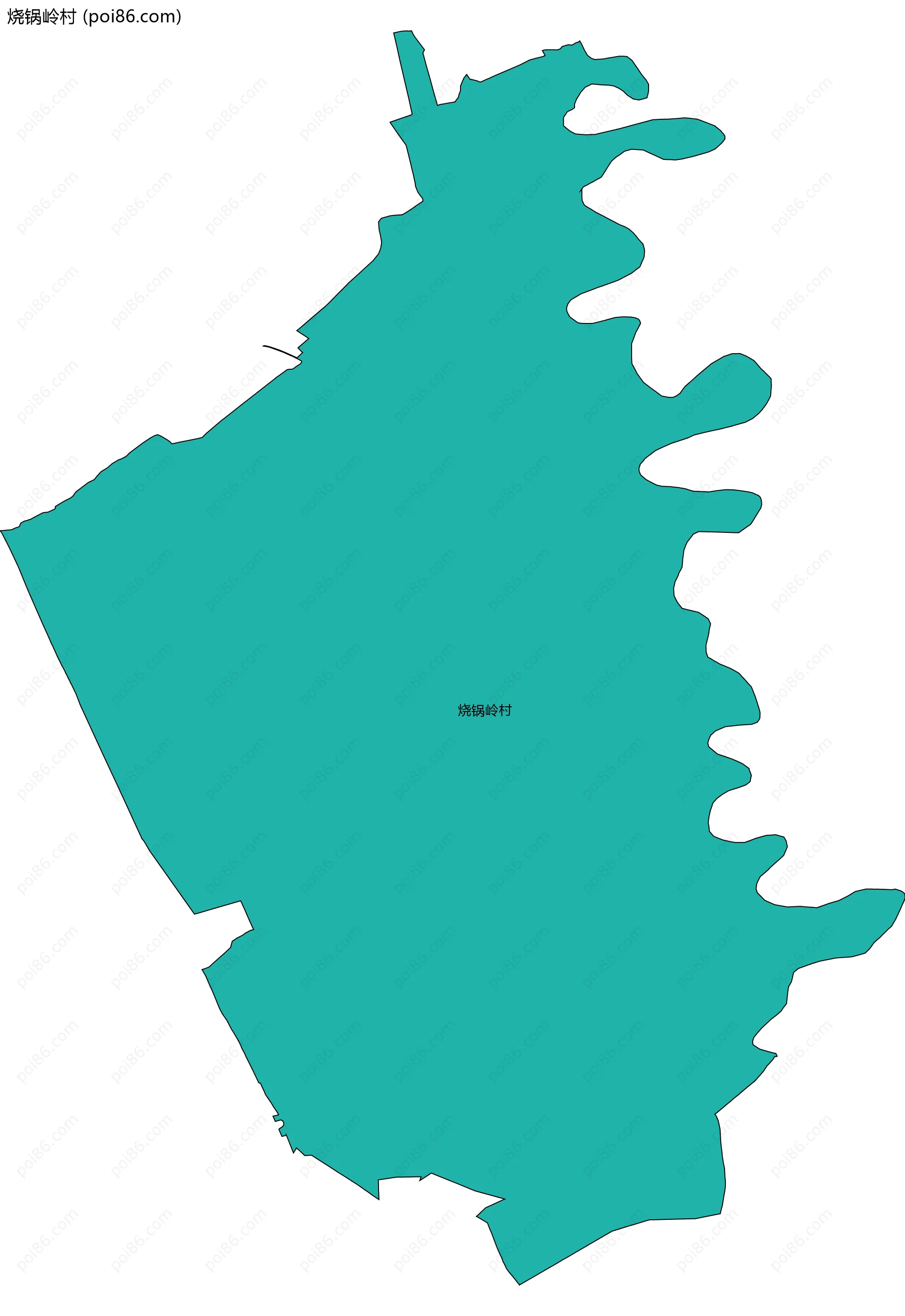 烧锅岭村边界地图