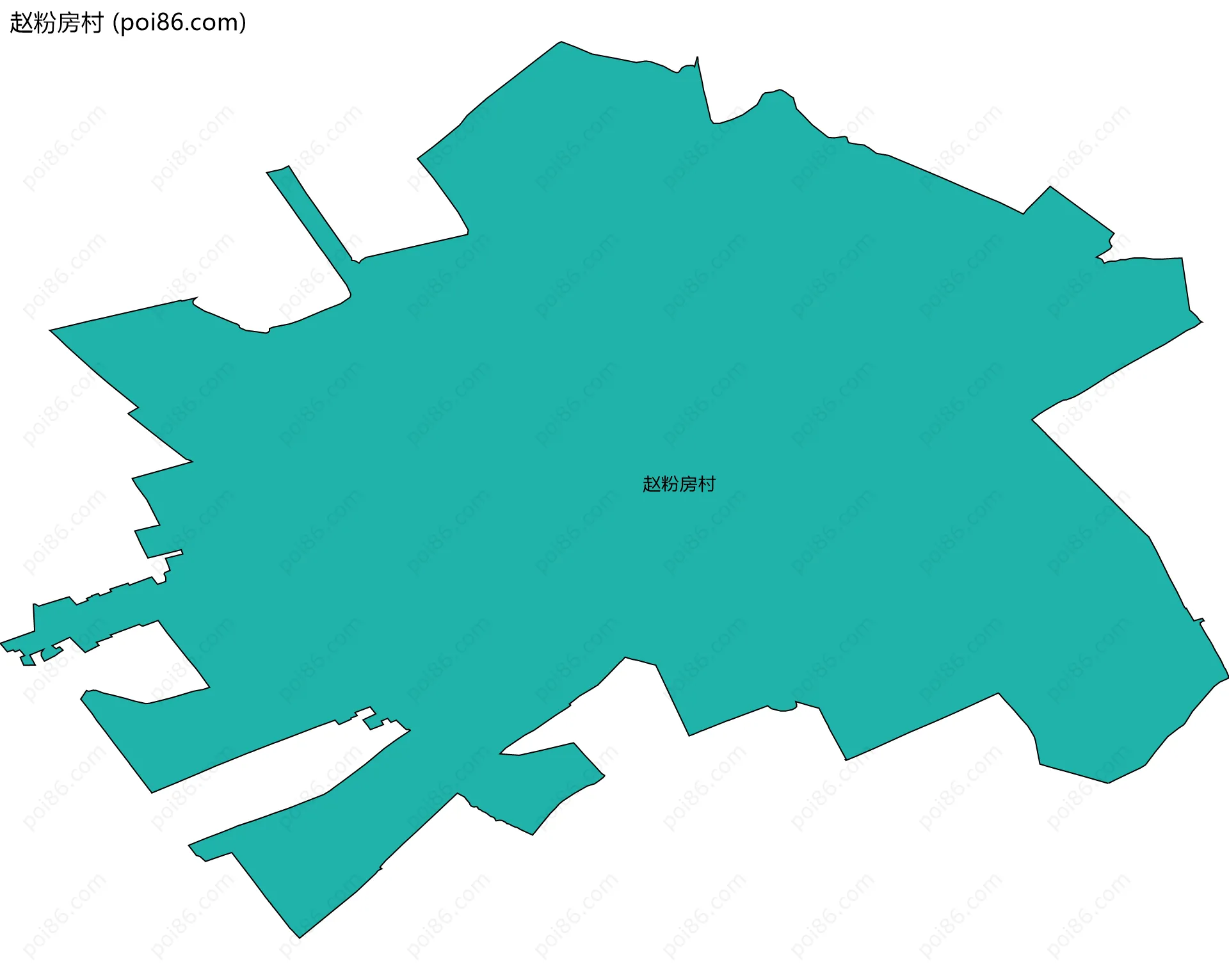 赵粉房村边界地图
