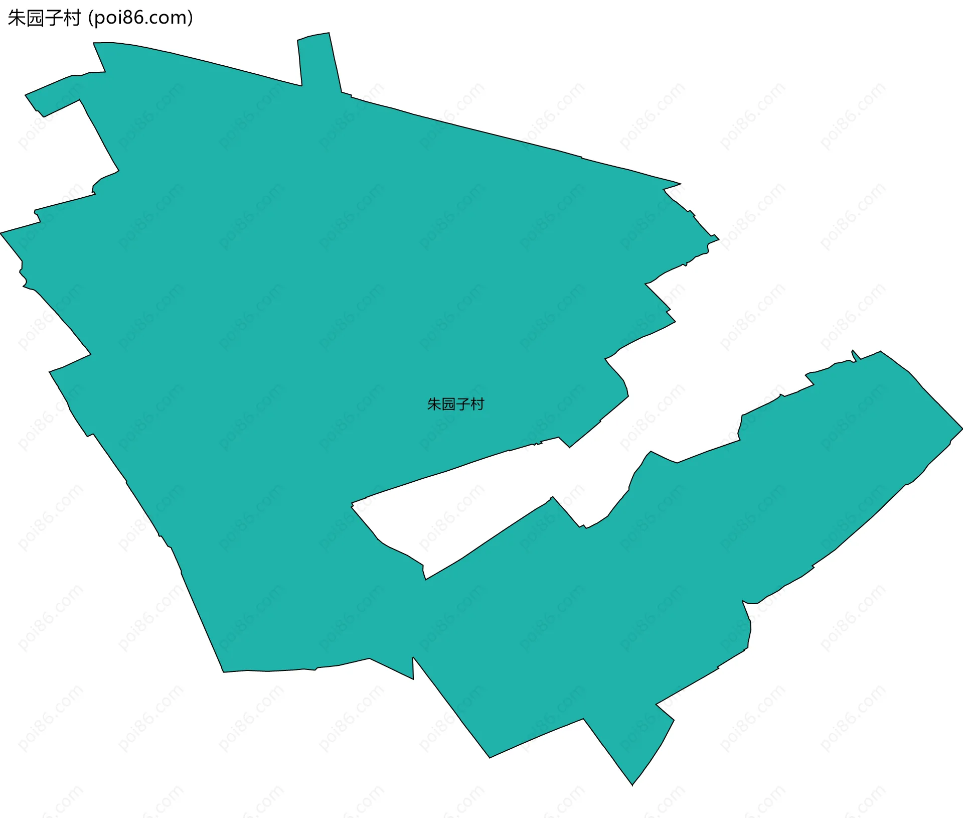 朱园子村边界地图