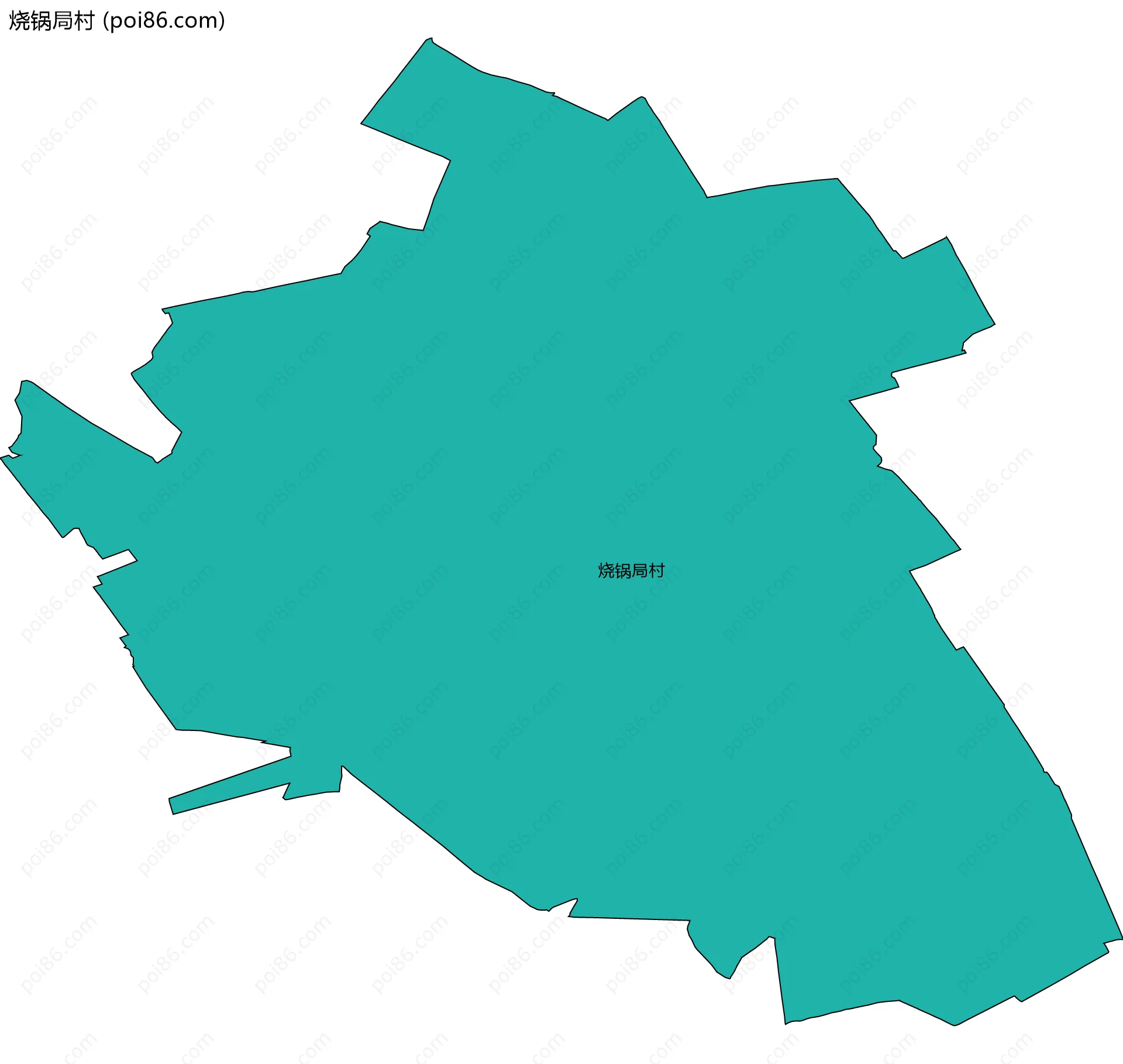 烧锅局村边界地图