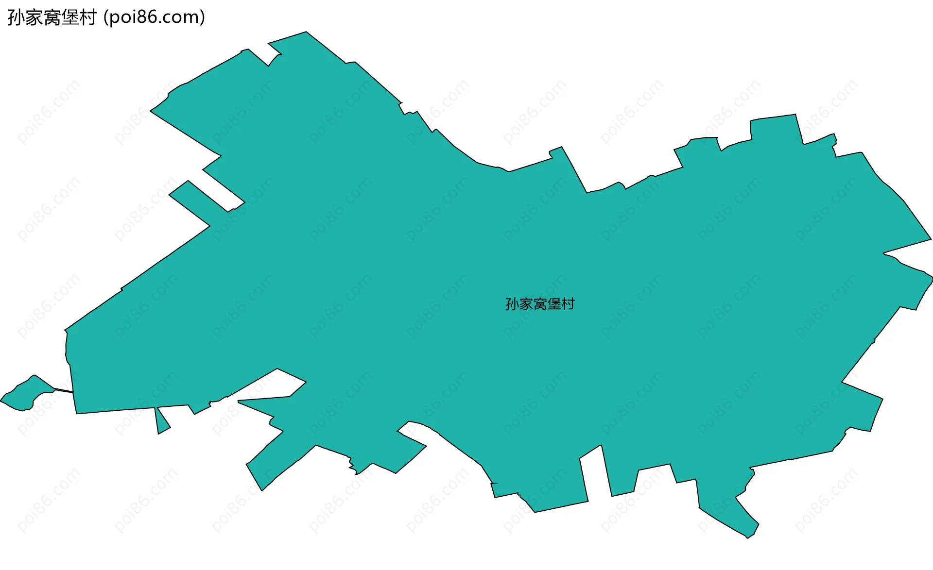 孙家窝堡村边界地图