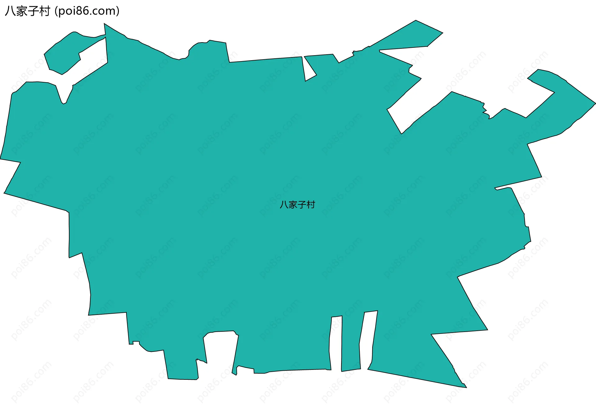 八家子村边界地图