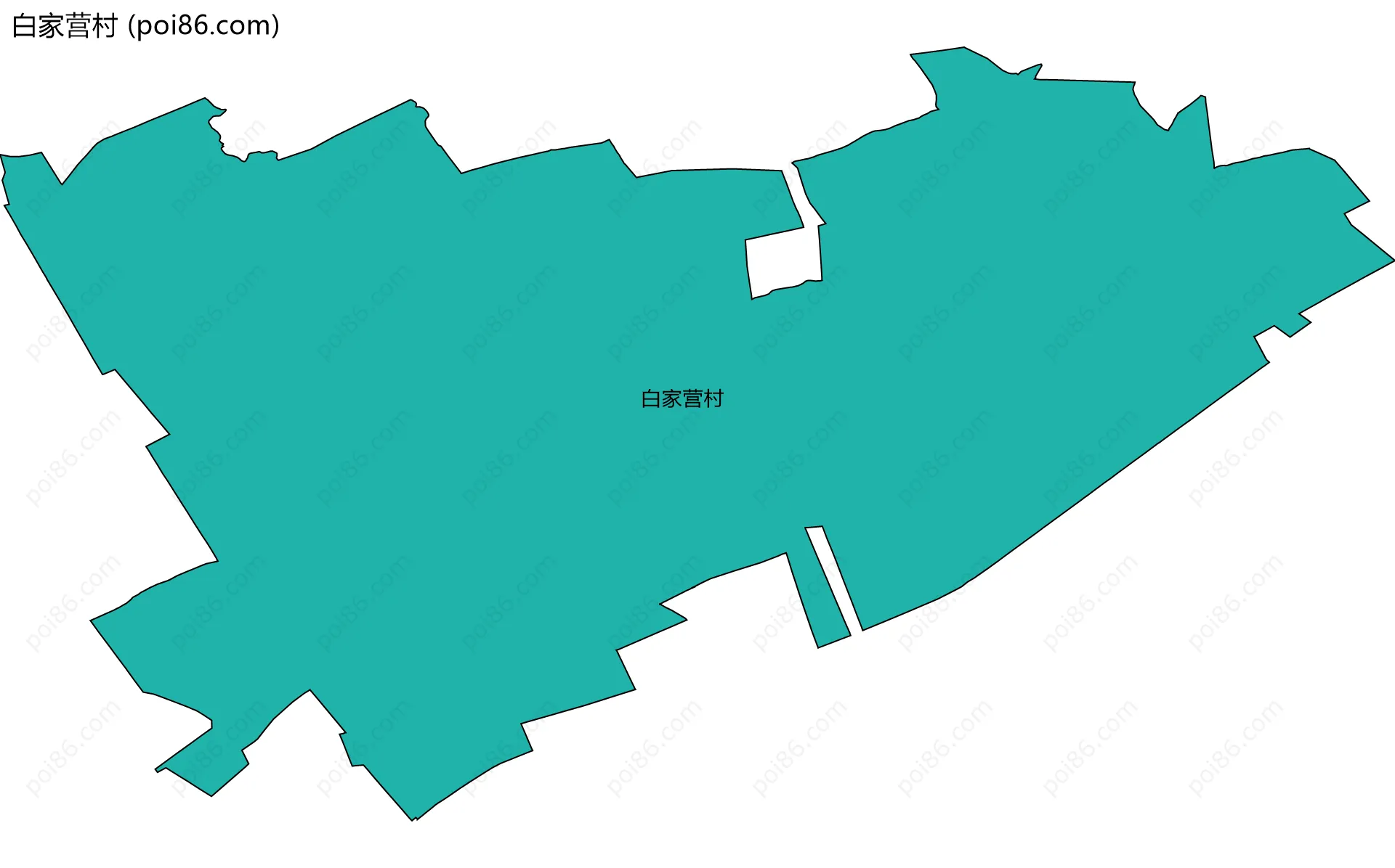 白家营村边界地图