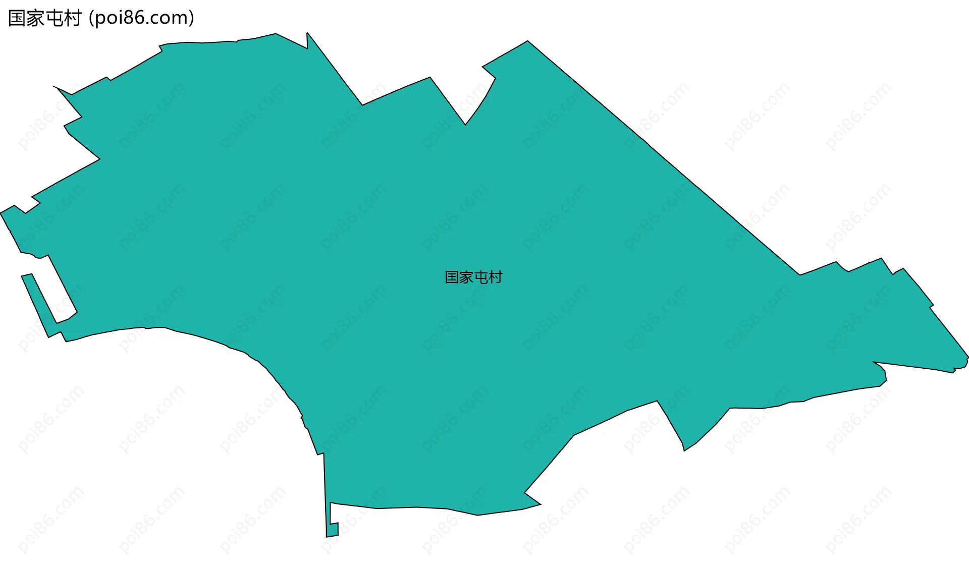 国家屯村边界地图