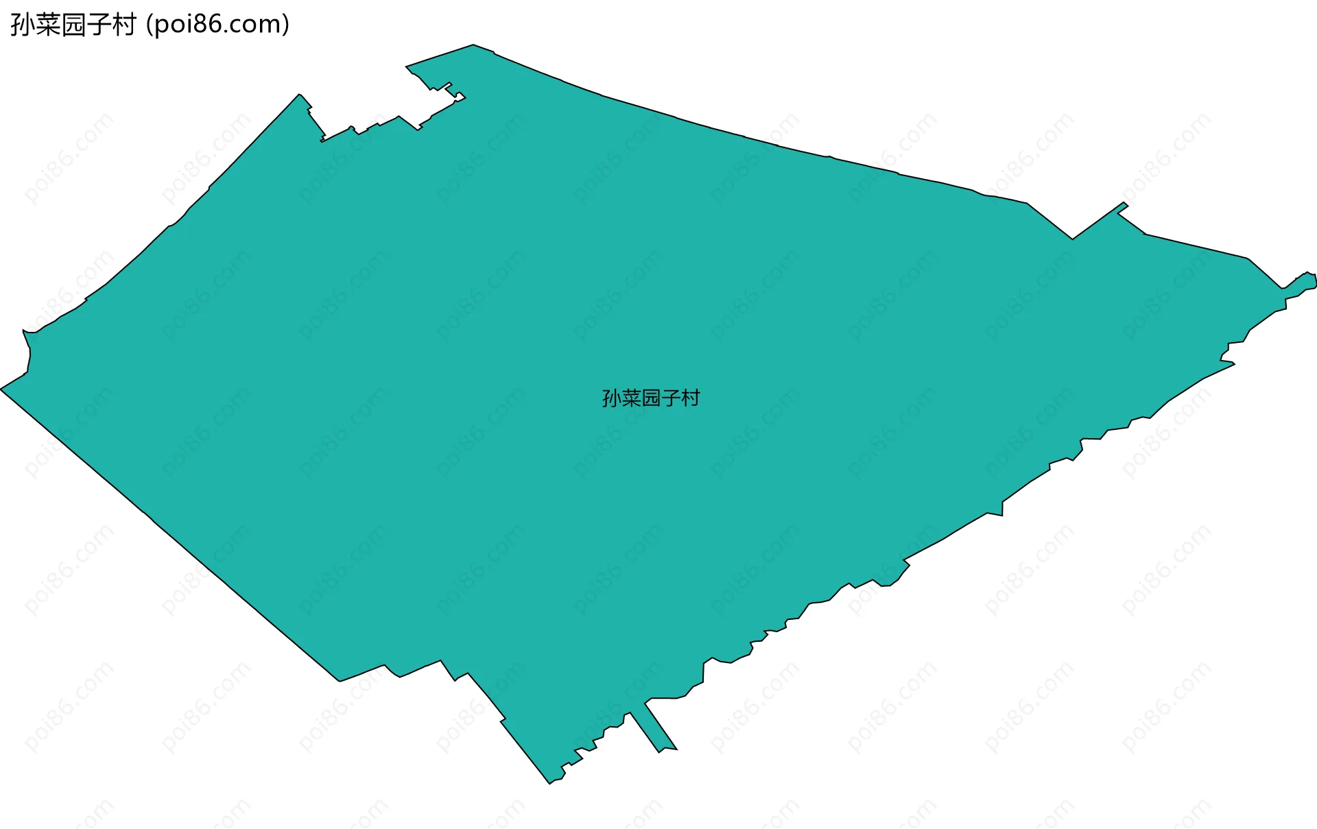 孙菜园子村边界地图