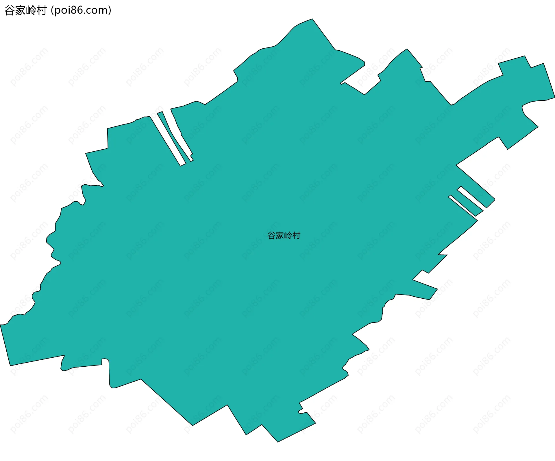 谷家岭村边界地图