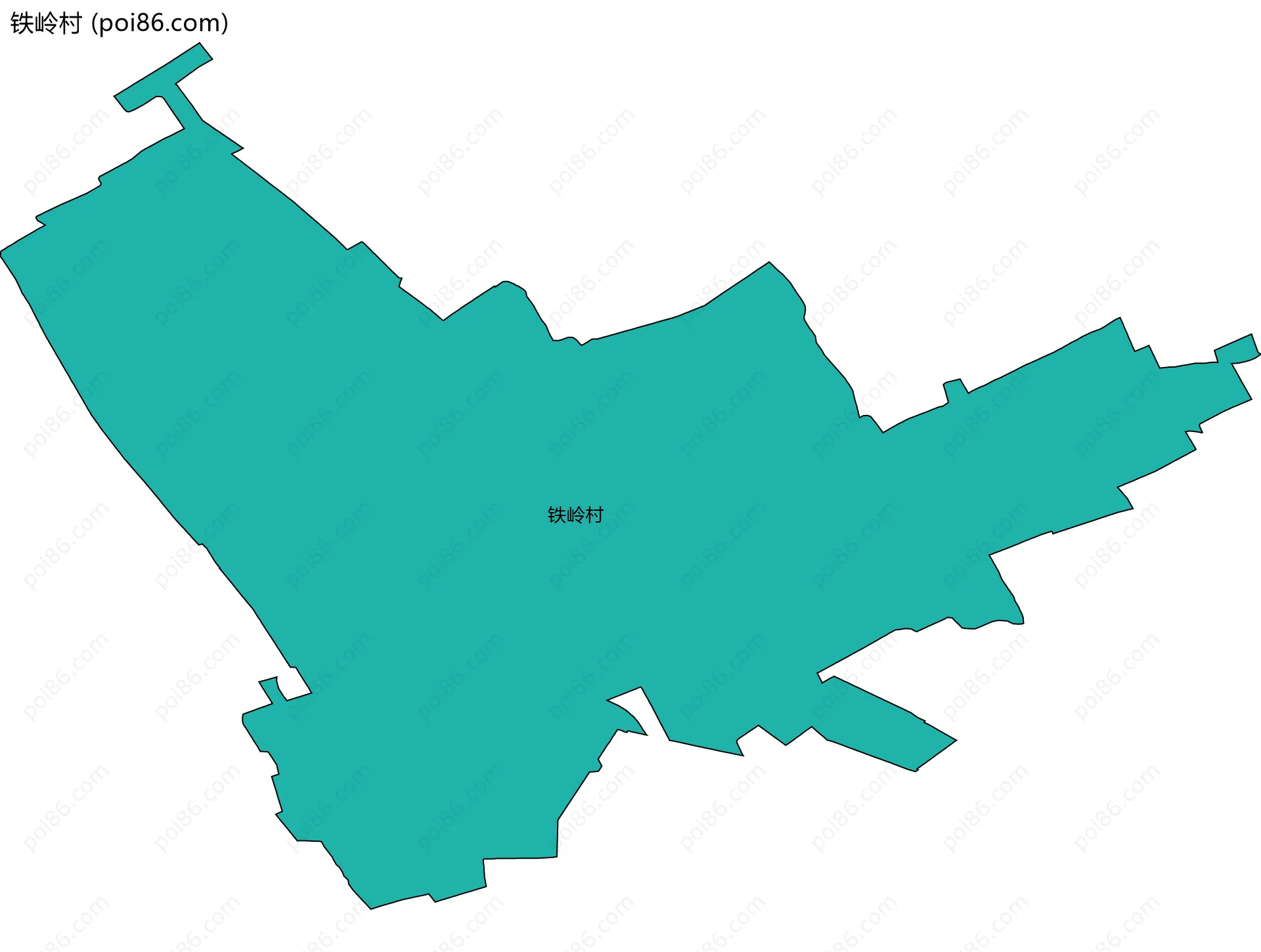 铁岭村边界地图