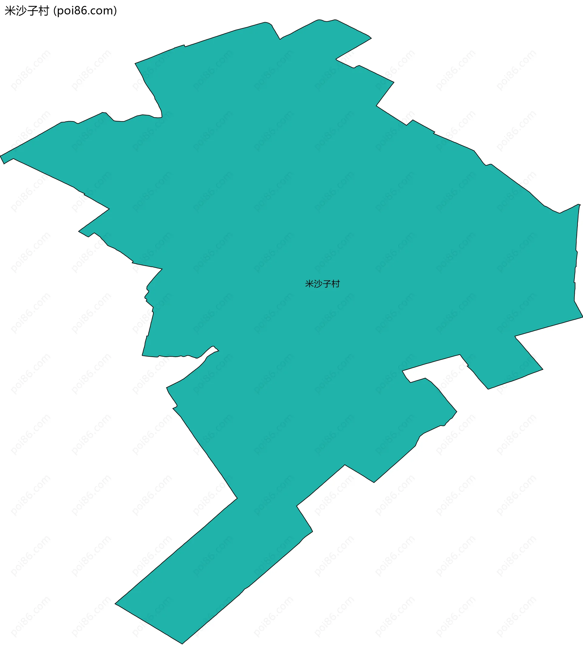 米沙子村边界地图