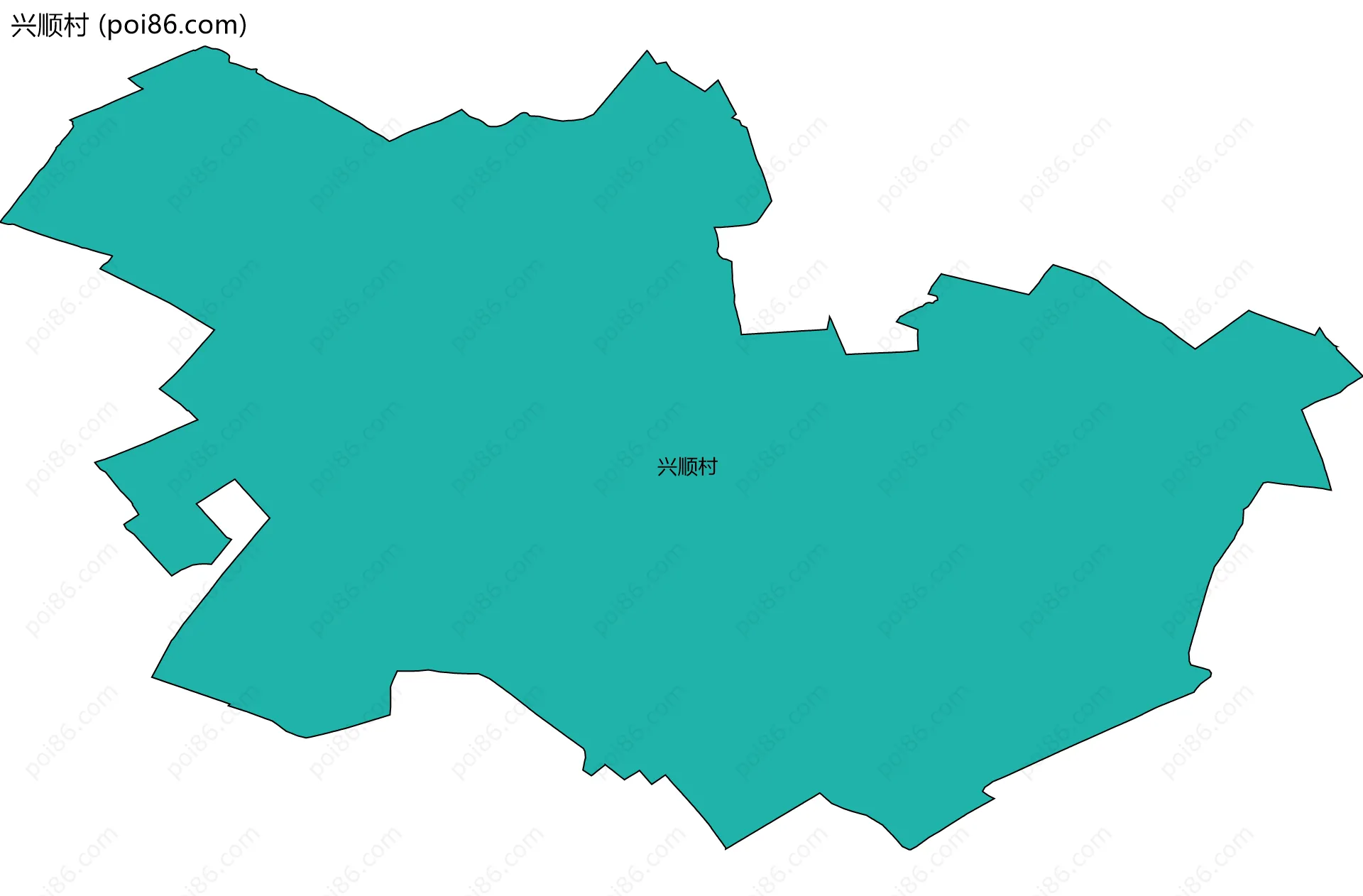 兴顺村边界地图